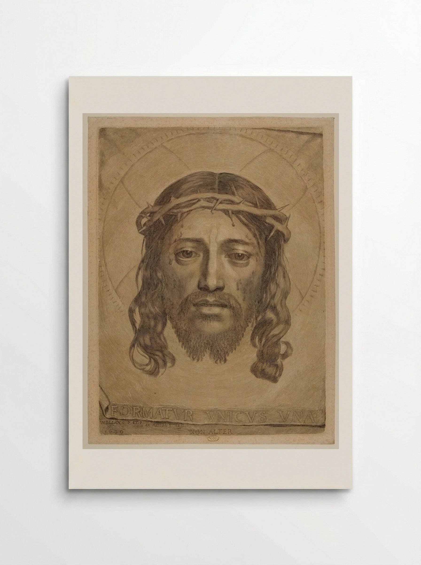 Sudarium of Saint Veronica - Claude Mellan - Poster