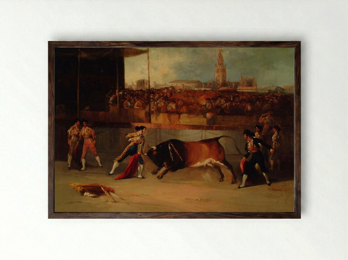 Suerte de recibir - Manuel Rodriguez de Guzman - Framed Print Dark Wood