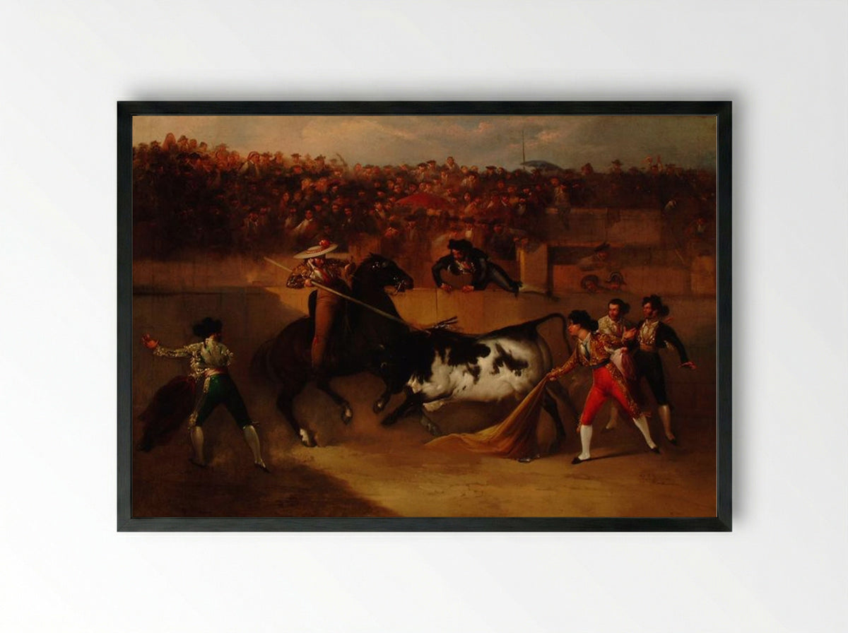 Suerte de varas - Manuel Rodriguez de Guzman - Framed Print Black