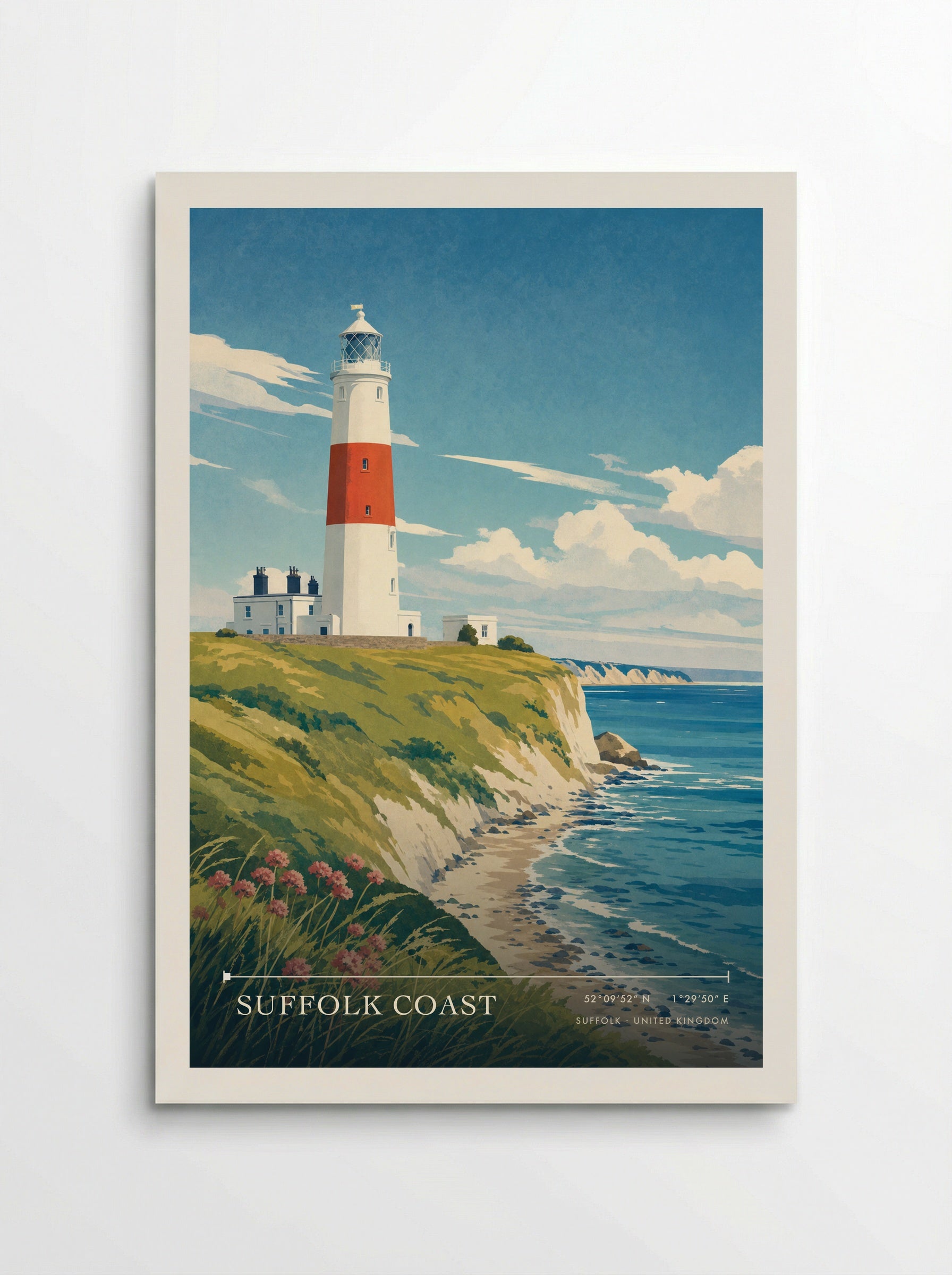 Suffolk Coast United Kingdom Travel Poster - Poster