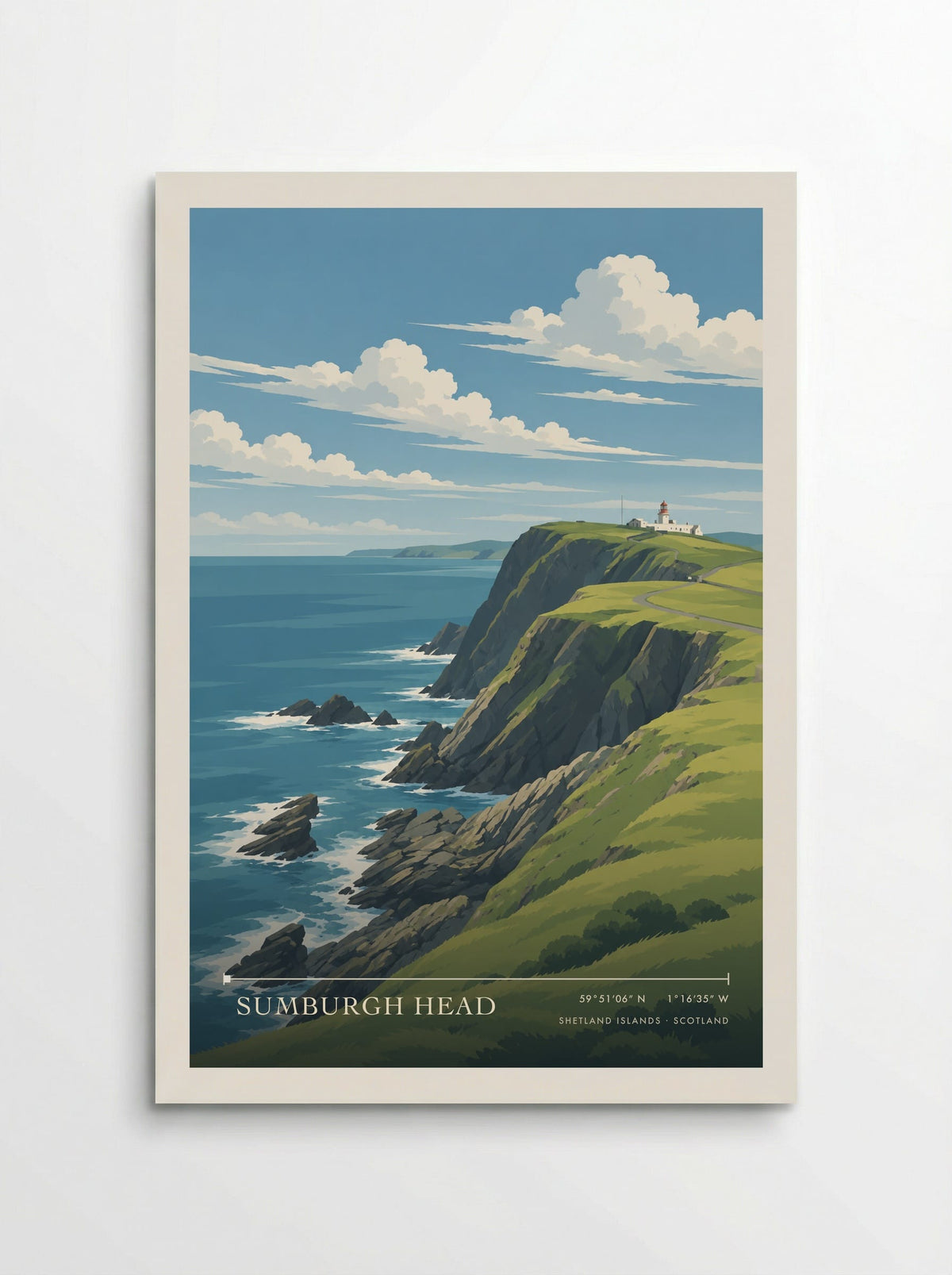 Sumburgh Head, Shetland Islands | Travel Poster - Poster