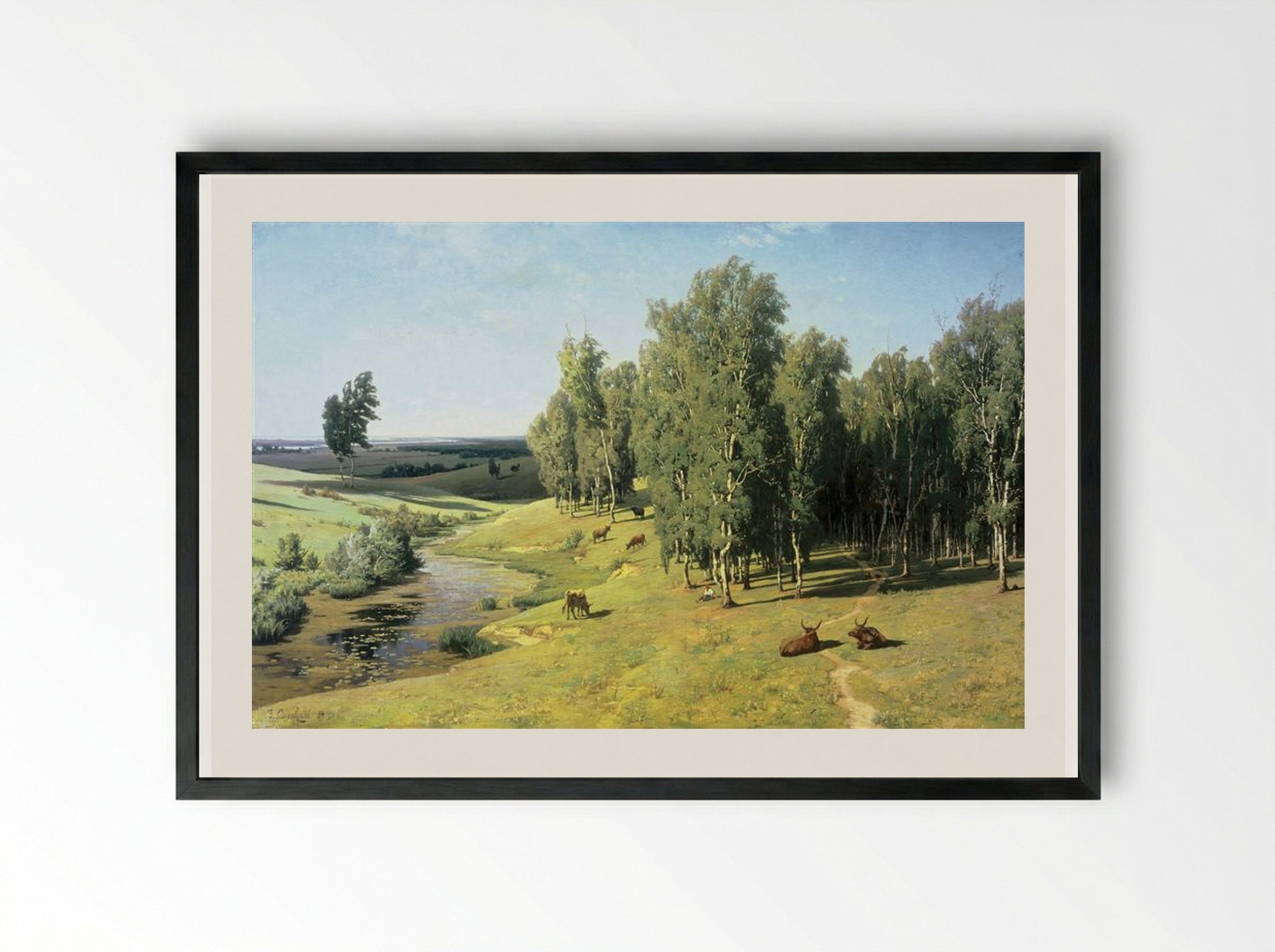 Summer Day - Volodymyr Orlovsky - Framed Print Black
