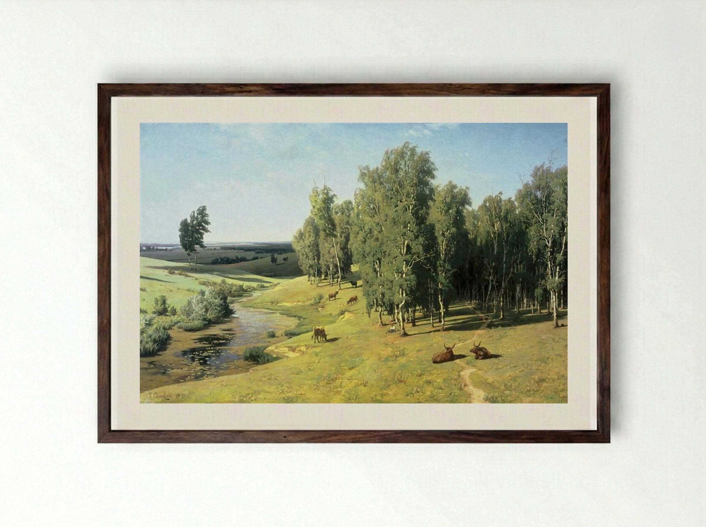 Summer Day - Volodymyr Orlovsky - Framed Print Dark Wood