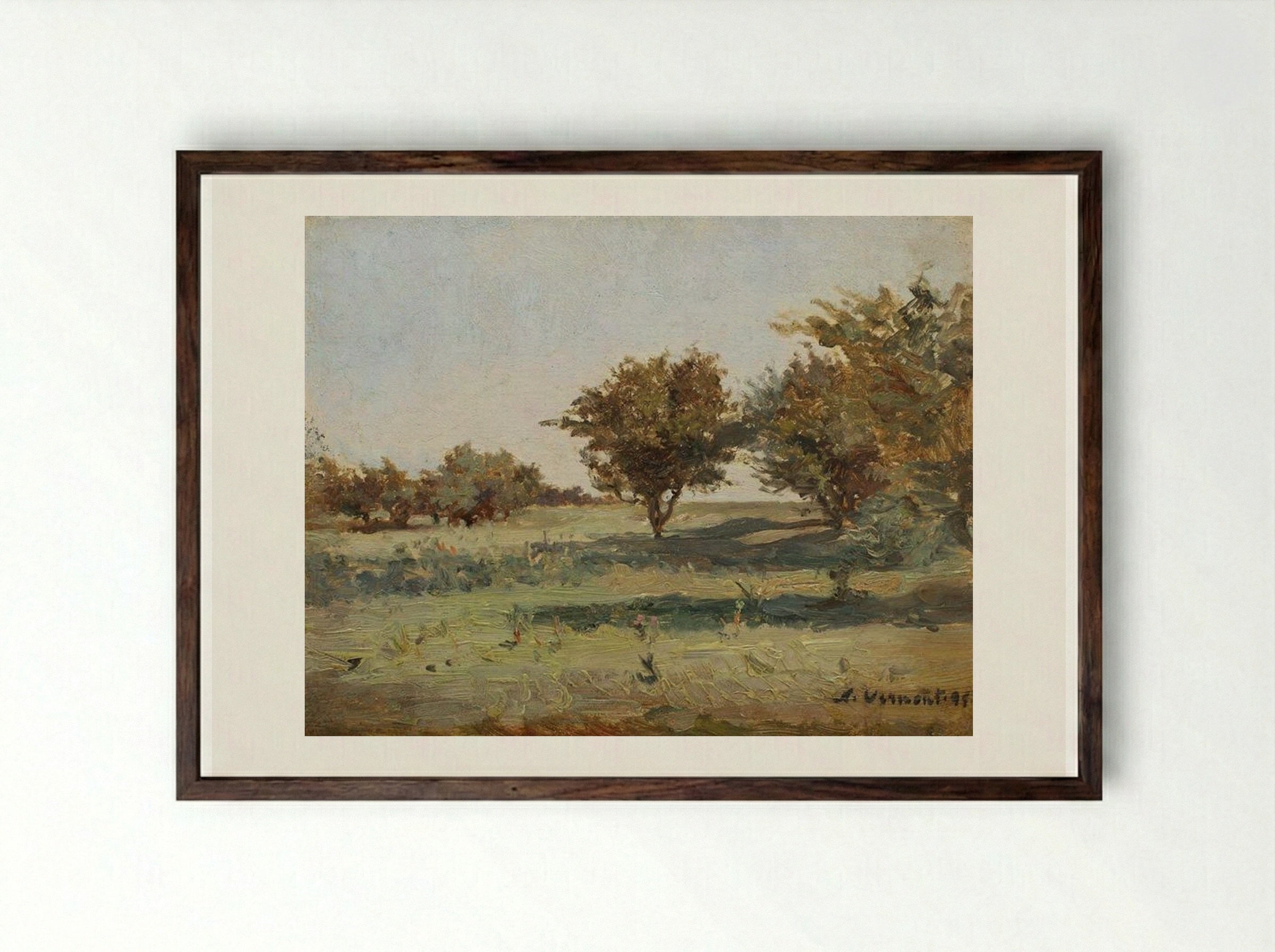 Summer Day - Nicolae Vermont - Framed Print Dark Wood