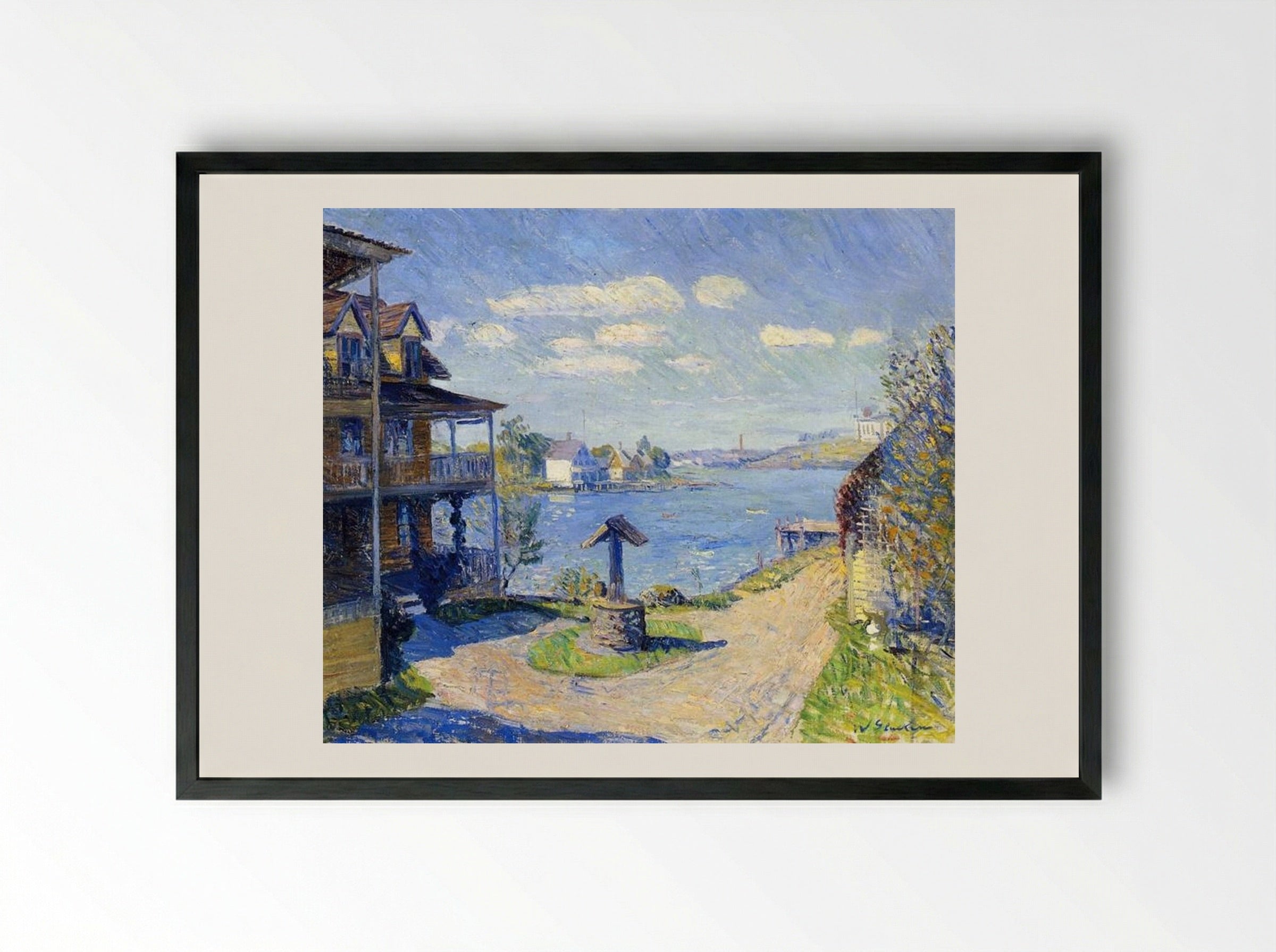 Summer Hotel - William James Glackens - Framed Print Black