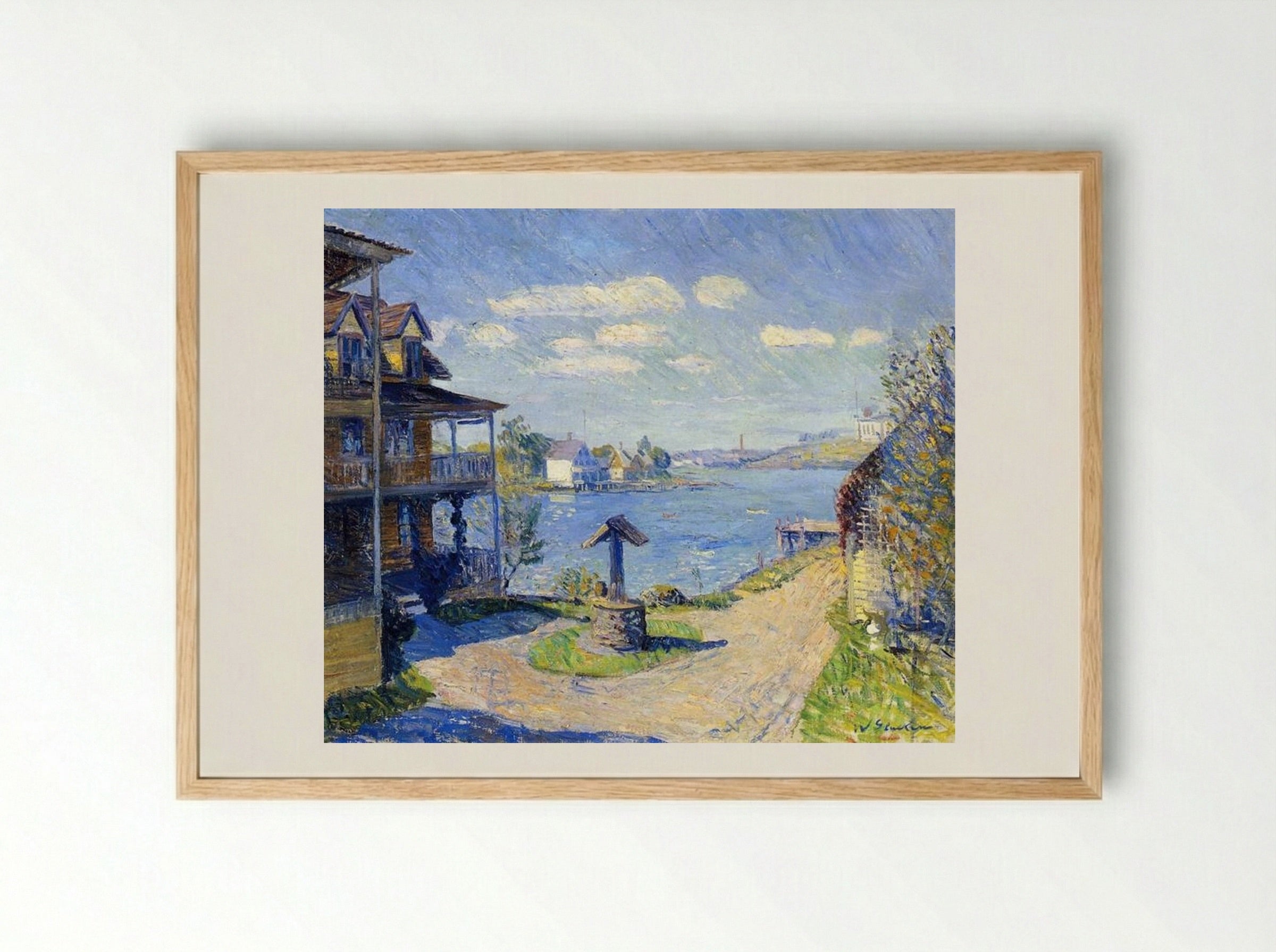 Summer Hotel - William James Glackens - Framed Print Wood