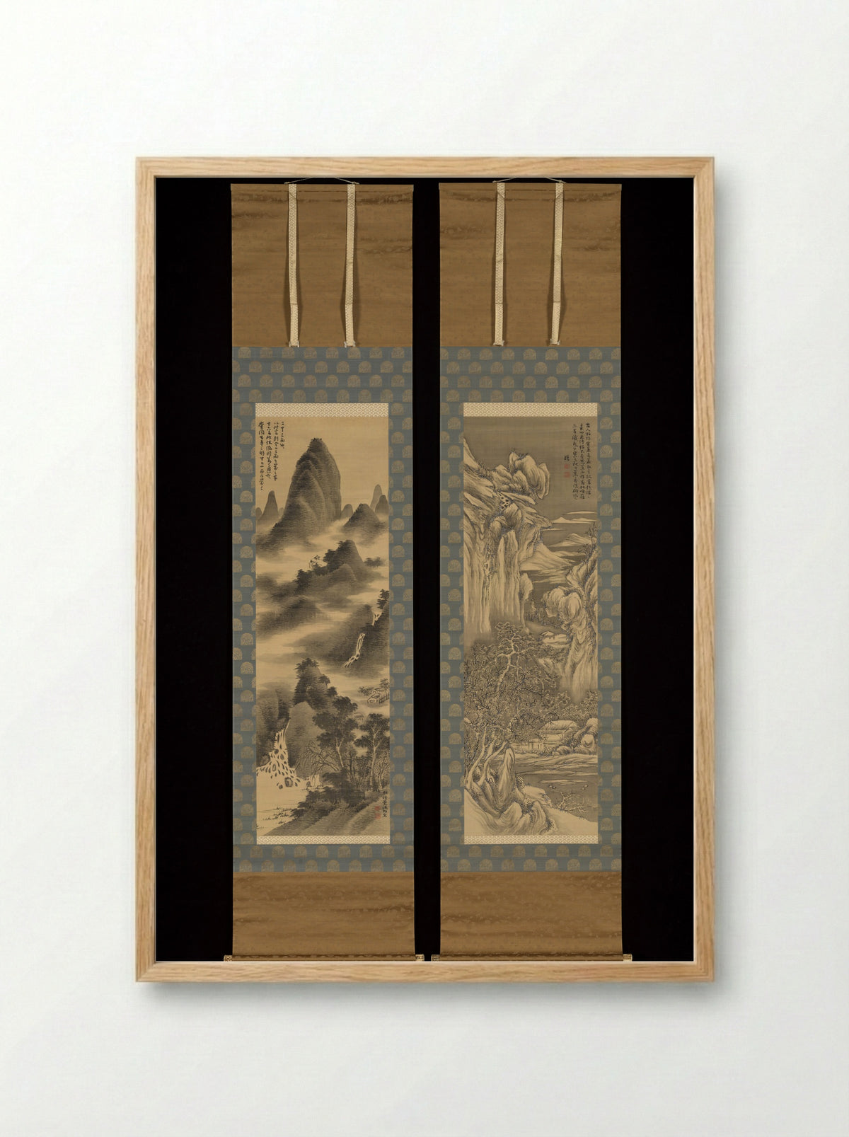 Summer Landscape / Winter Landscape - Hayashi Hyakuhi - Framed Print Wood