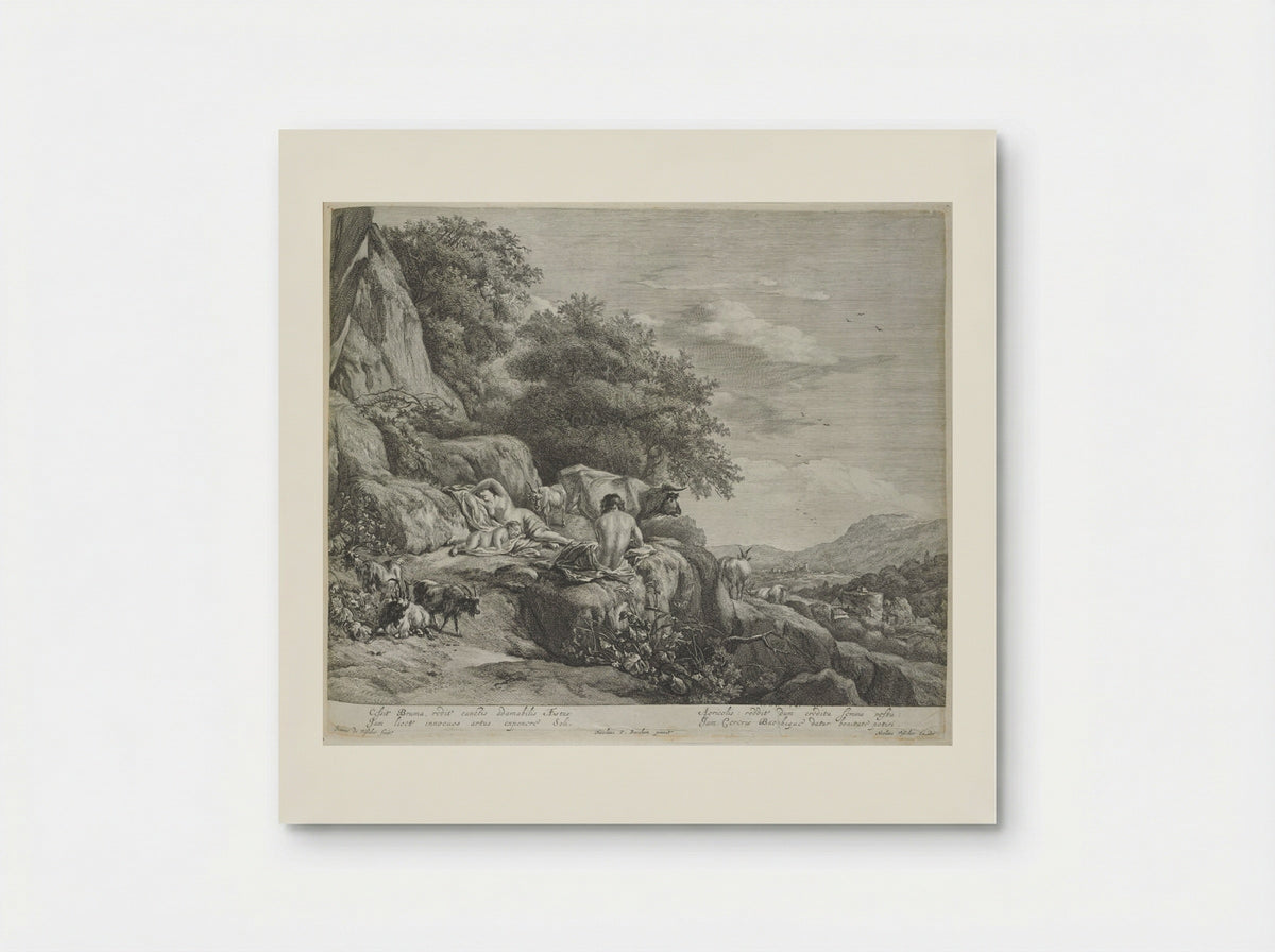 Summer Landscape with the Child Jupiter - Johannes Visscher - Poster