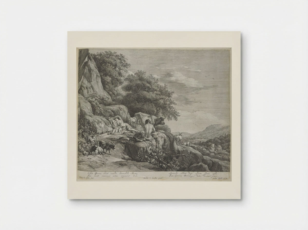 Summer Landscape with the Child Jupiter - Johannes Visscher - Poster