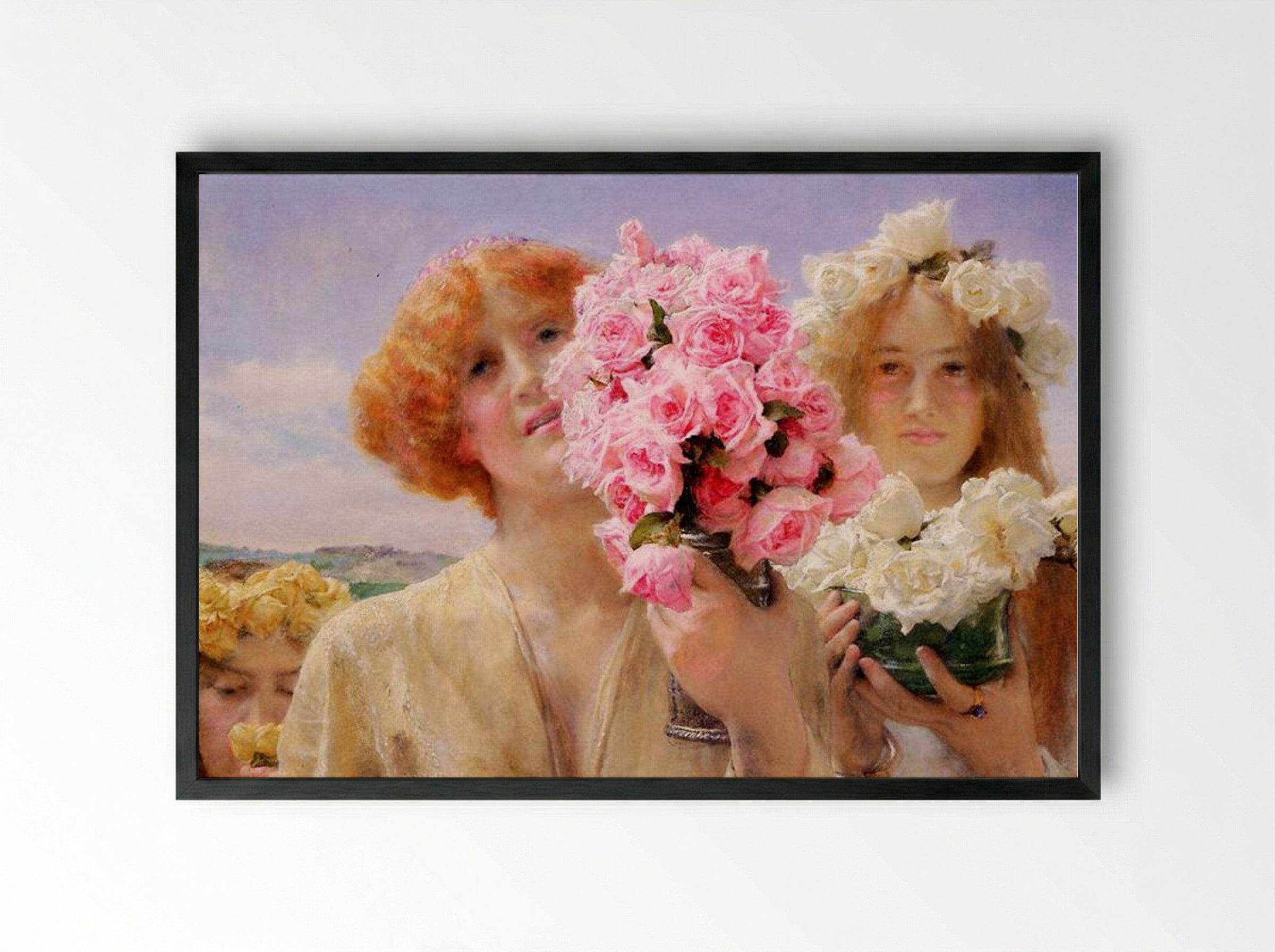 Summer Offering - Sir Lawrence Alma-Tadema - Framed Print Black