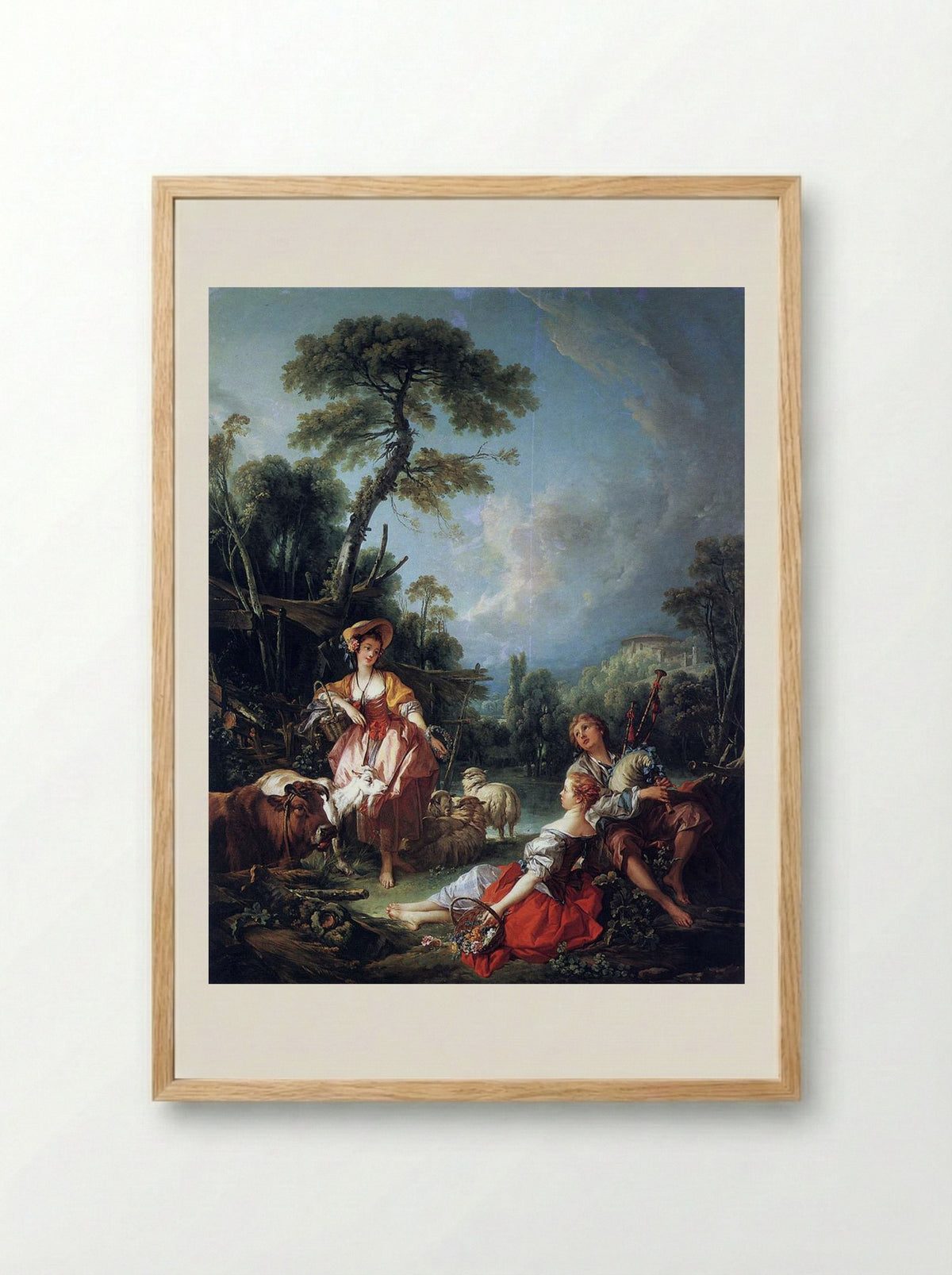 Summer Pastoral - François Boucher - Framed Print Wood
