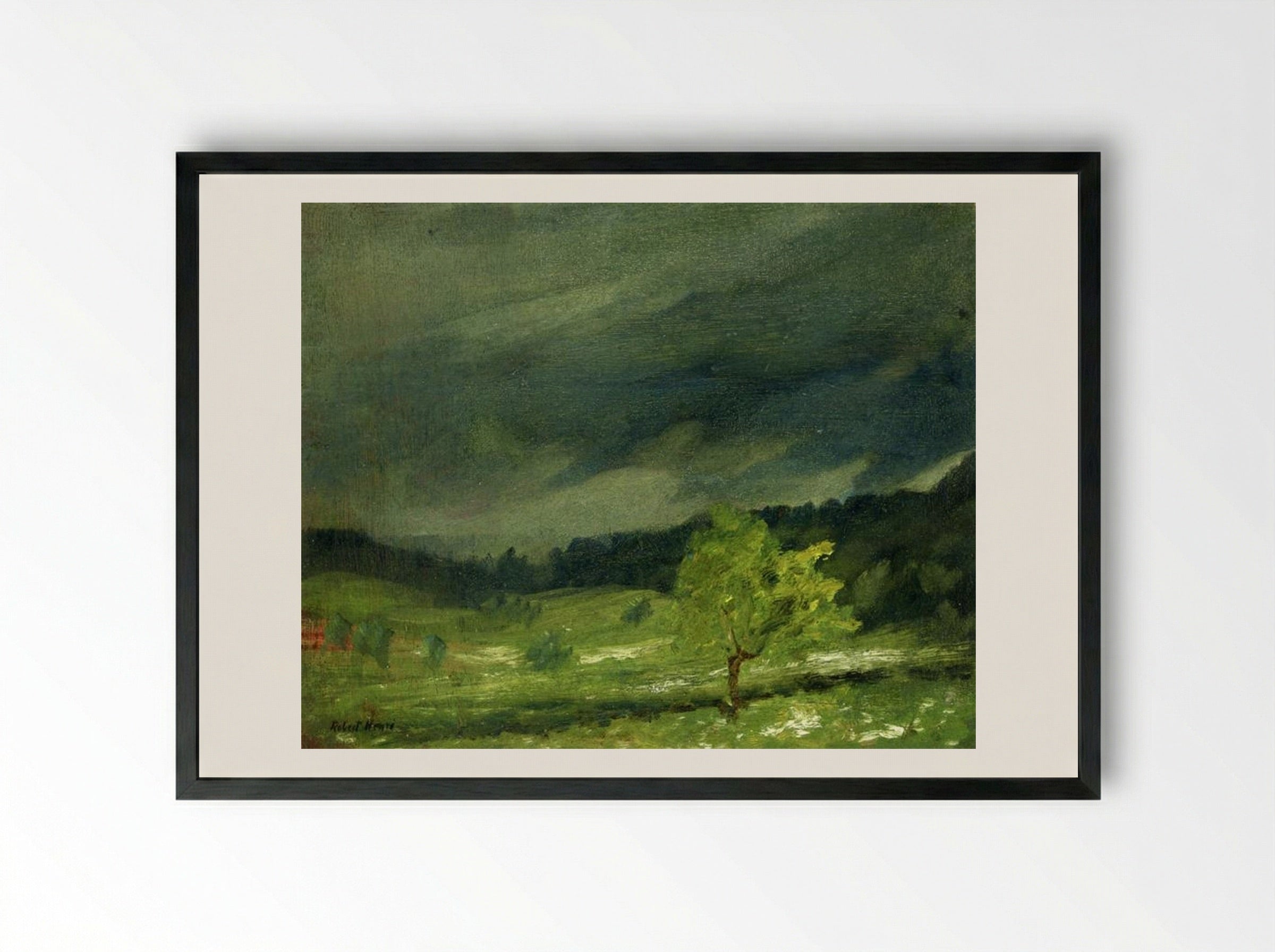 Summer Storm - Robert Henri - Framed Print Black