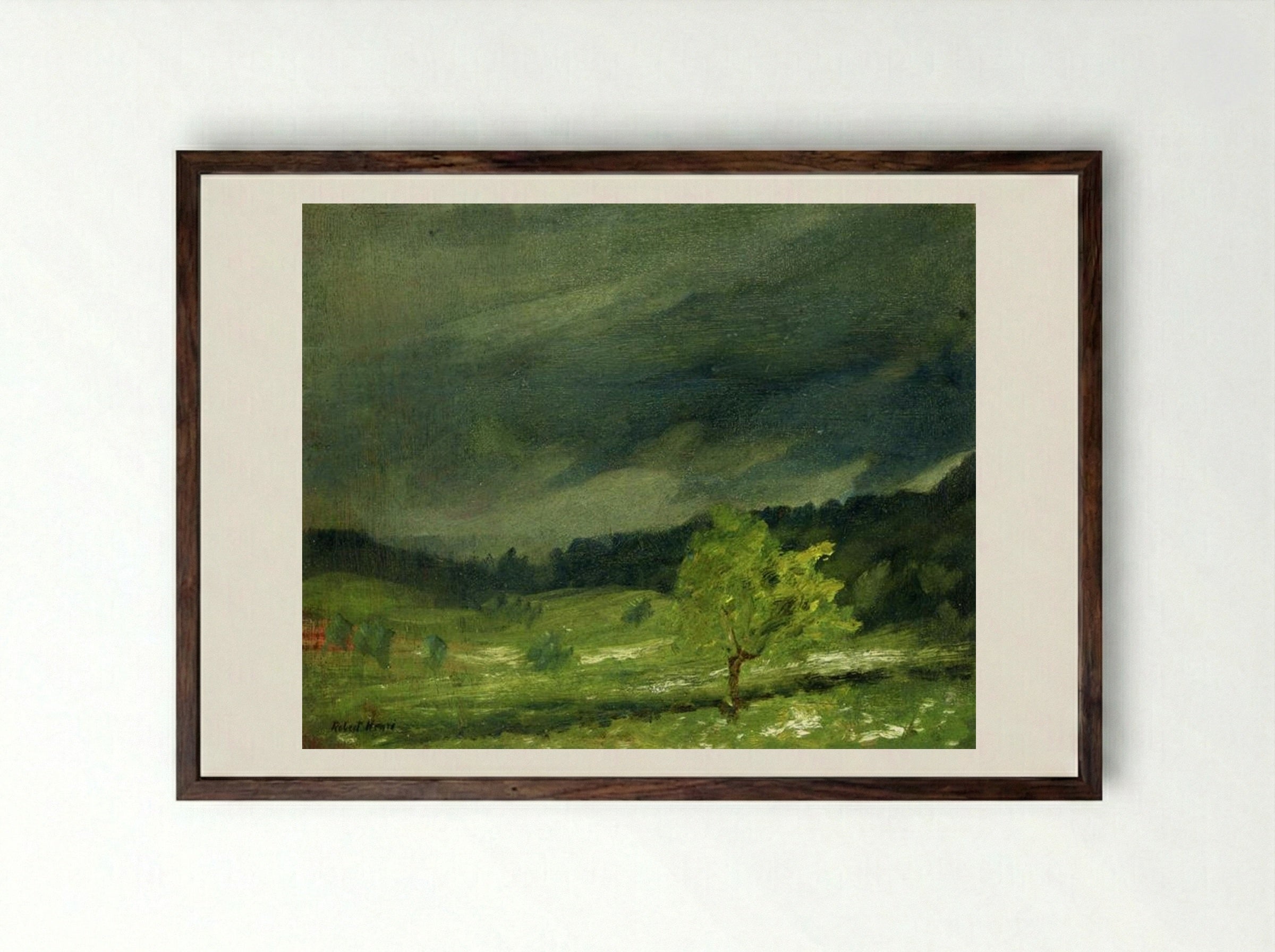 Summer Storm - Robert Henri - Framed Print Dark Wood