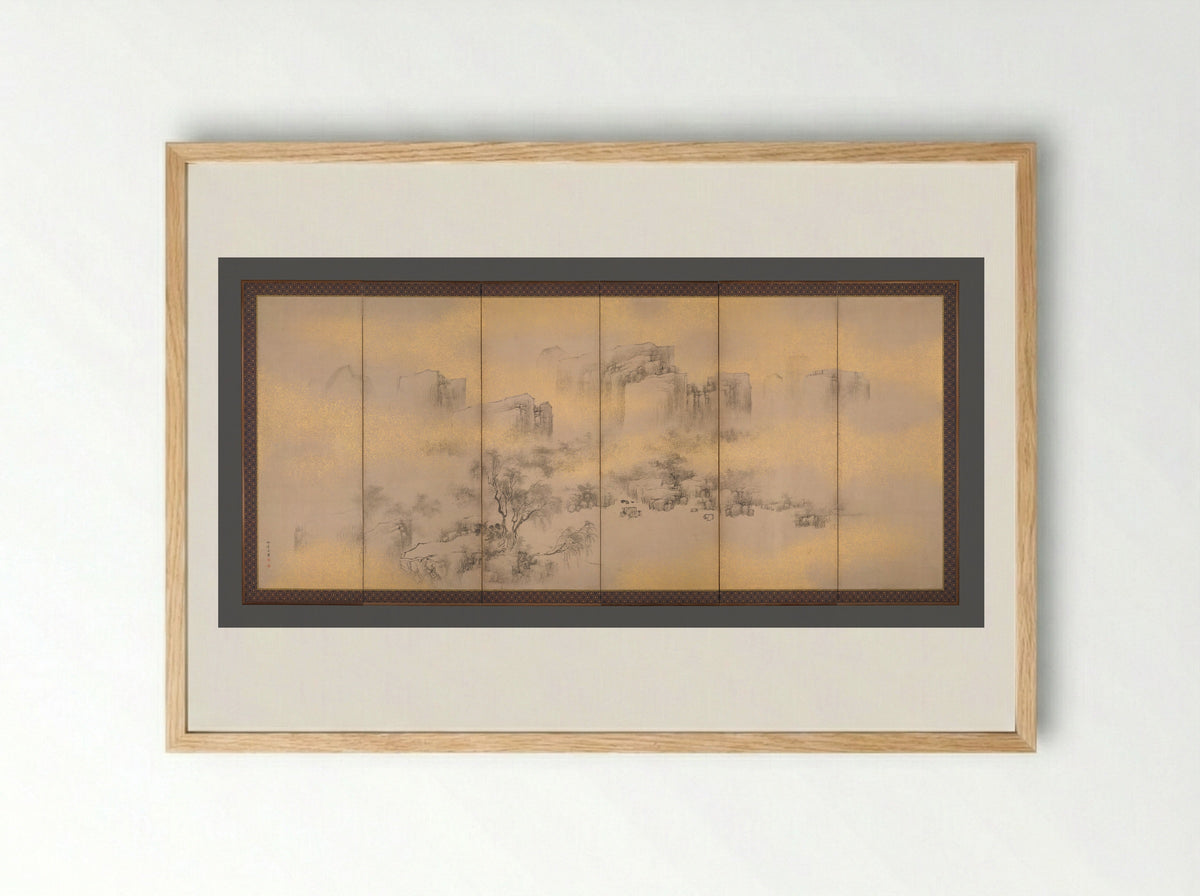 Summer and Autumn Landscapes - Nakabayashi Chikkei - Framed Print Wood