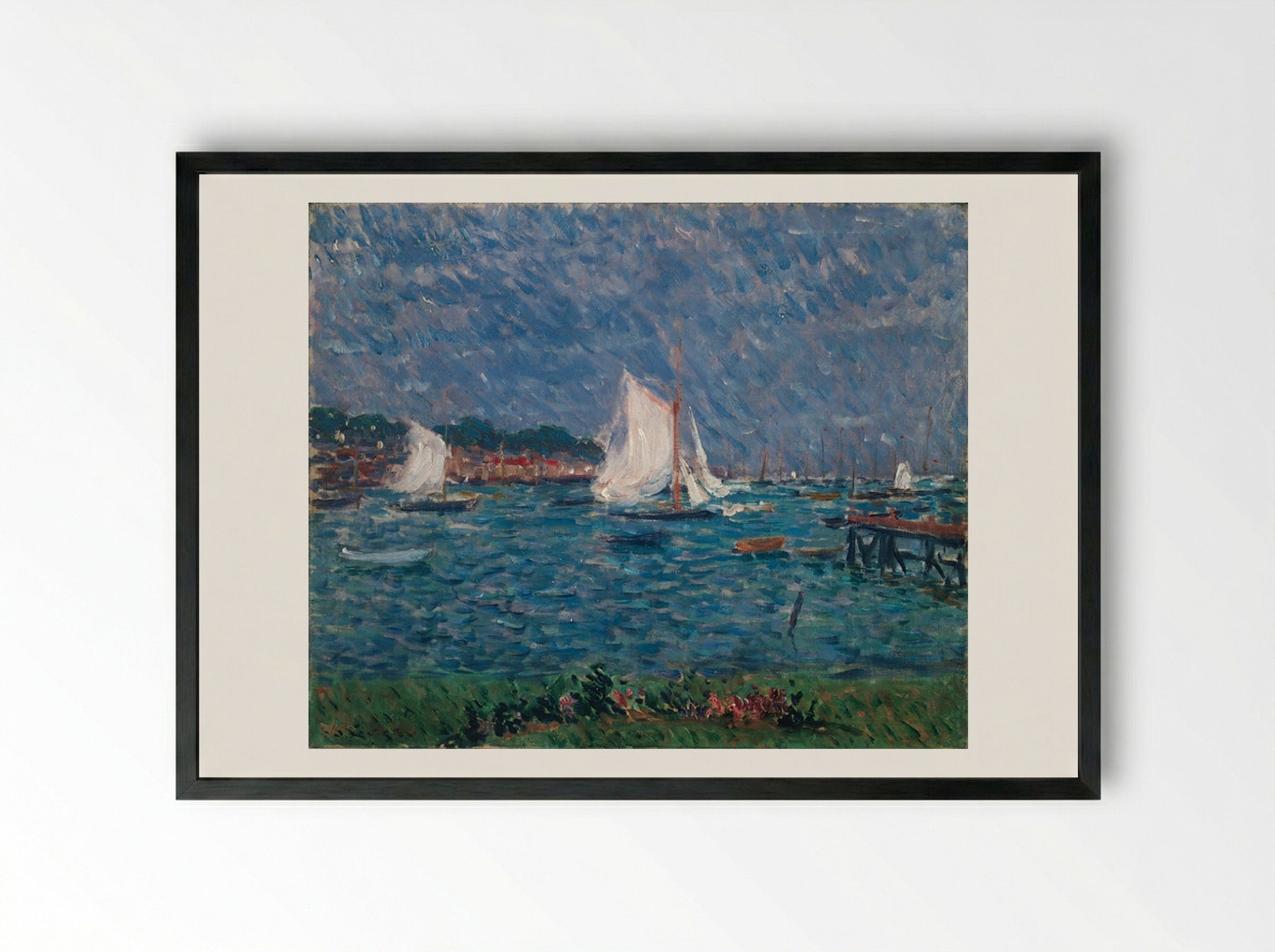 Summer at Cowes - Philip Wilson Steer - Framed Print Black