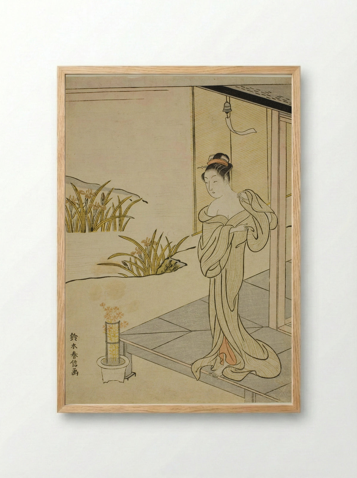 Summer, from the series New Versions of Flowers of the Four Seasons - Suzuki Harunobu - Framed Print Wood