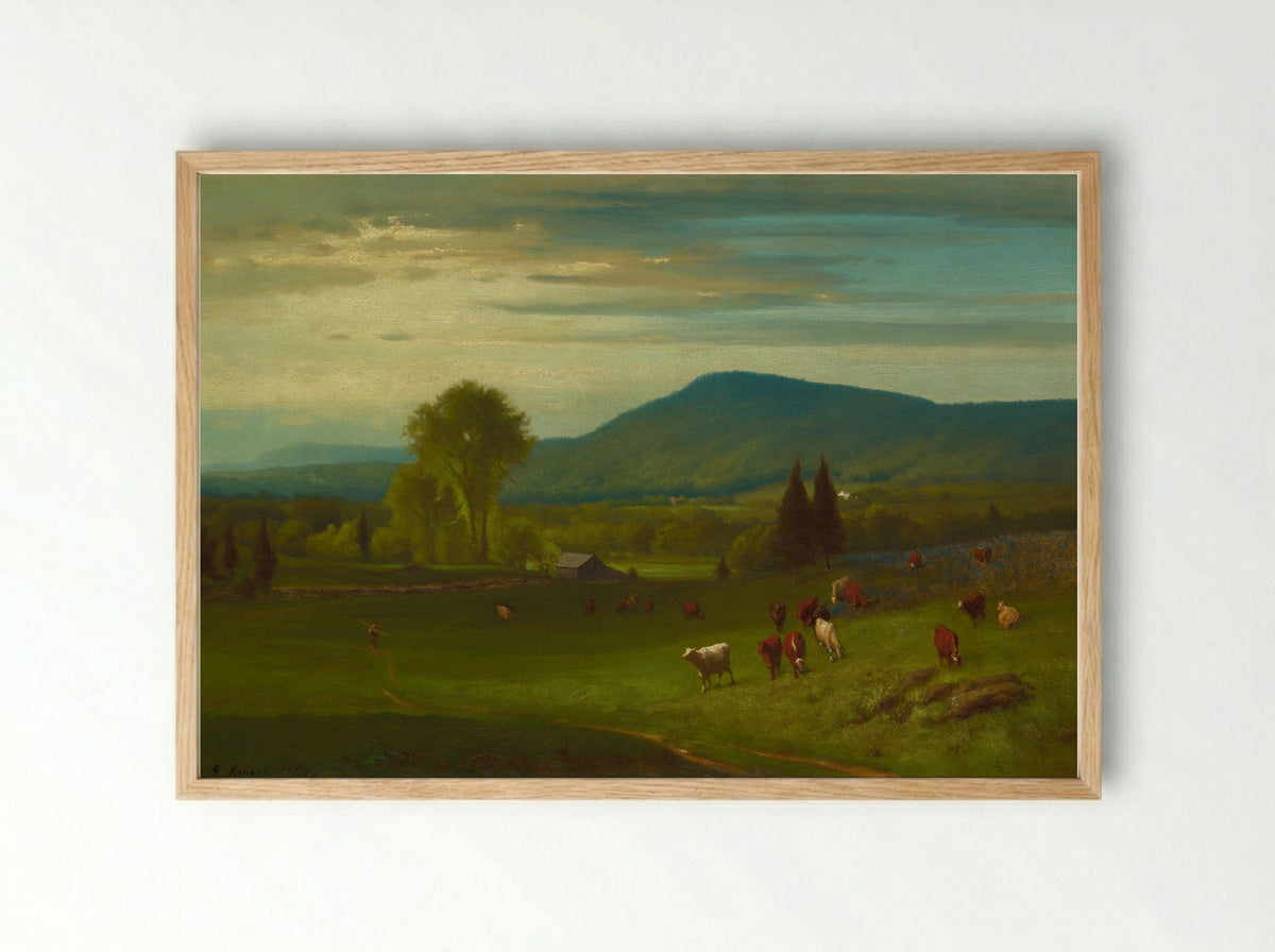 Summer in the Catskills - George Inness - Framed Print Wood