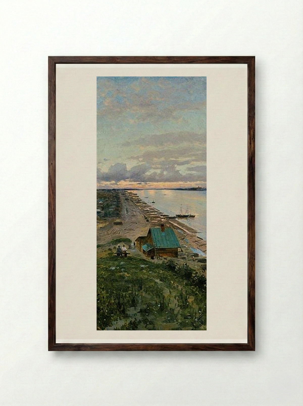 Summer - Vladimir Makovsky - Framed Print Dark Wood