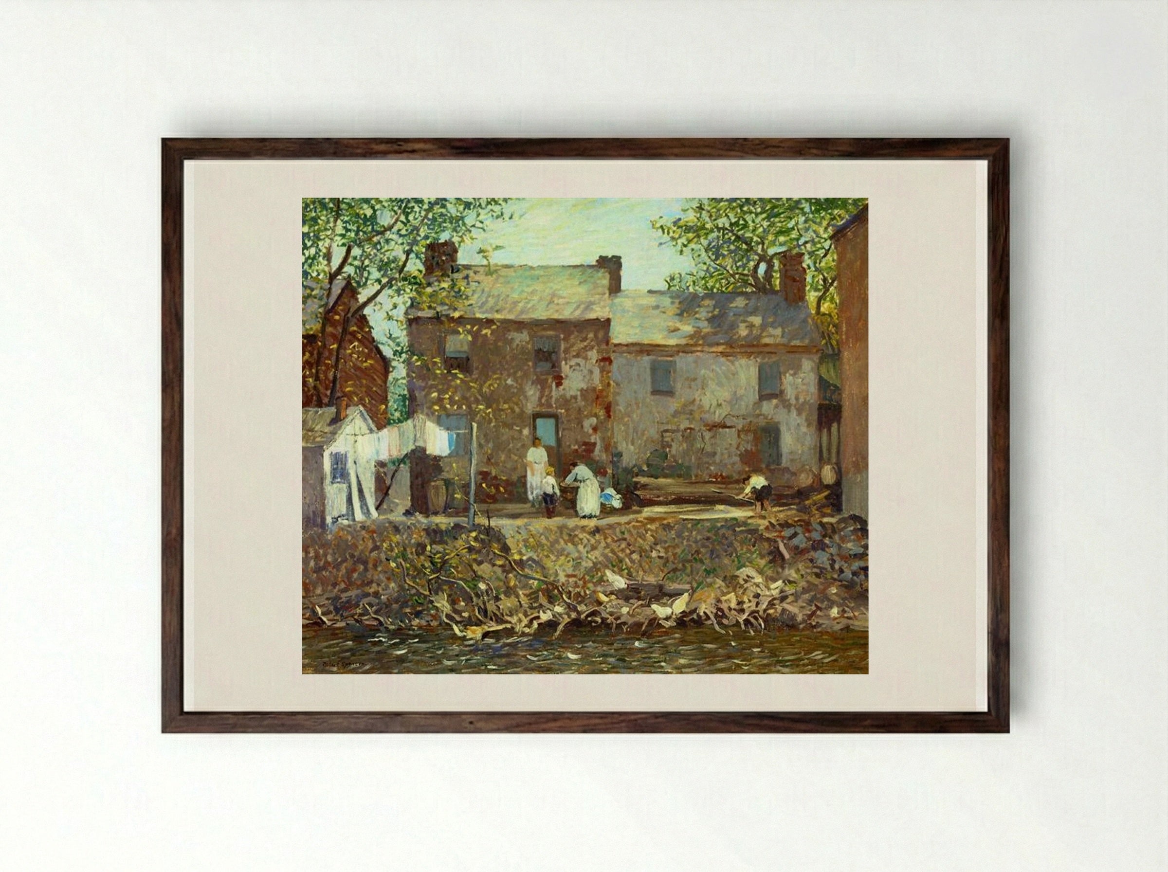 Summertime - Robert Spencer - Framed Print Dark Wood