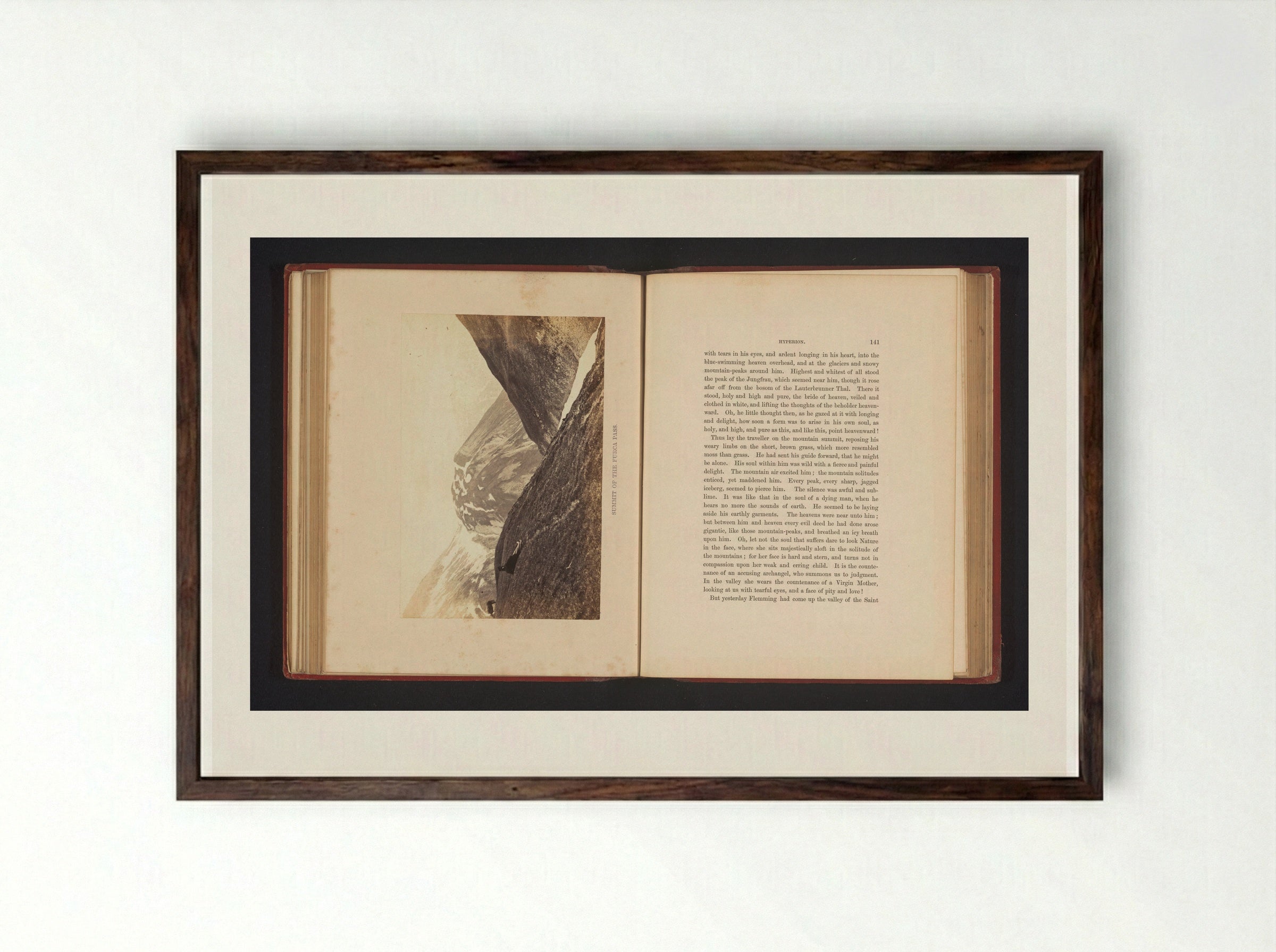 Summit of the Furca Pass - Francis Frith - Framed Print Dark Wood