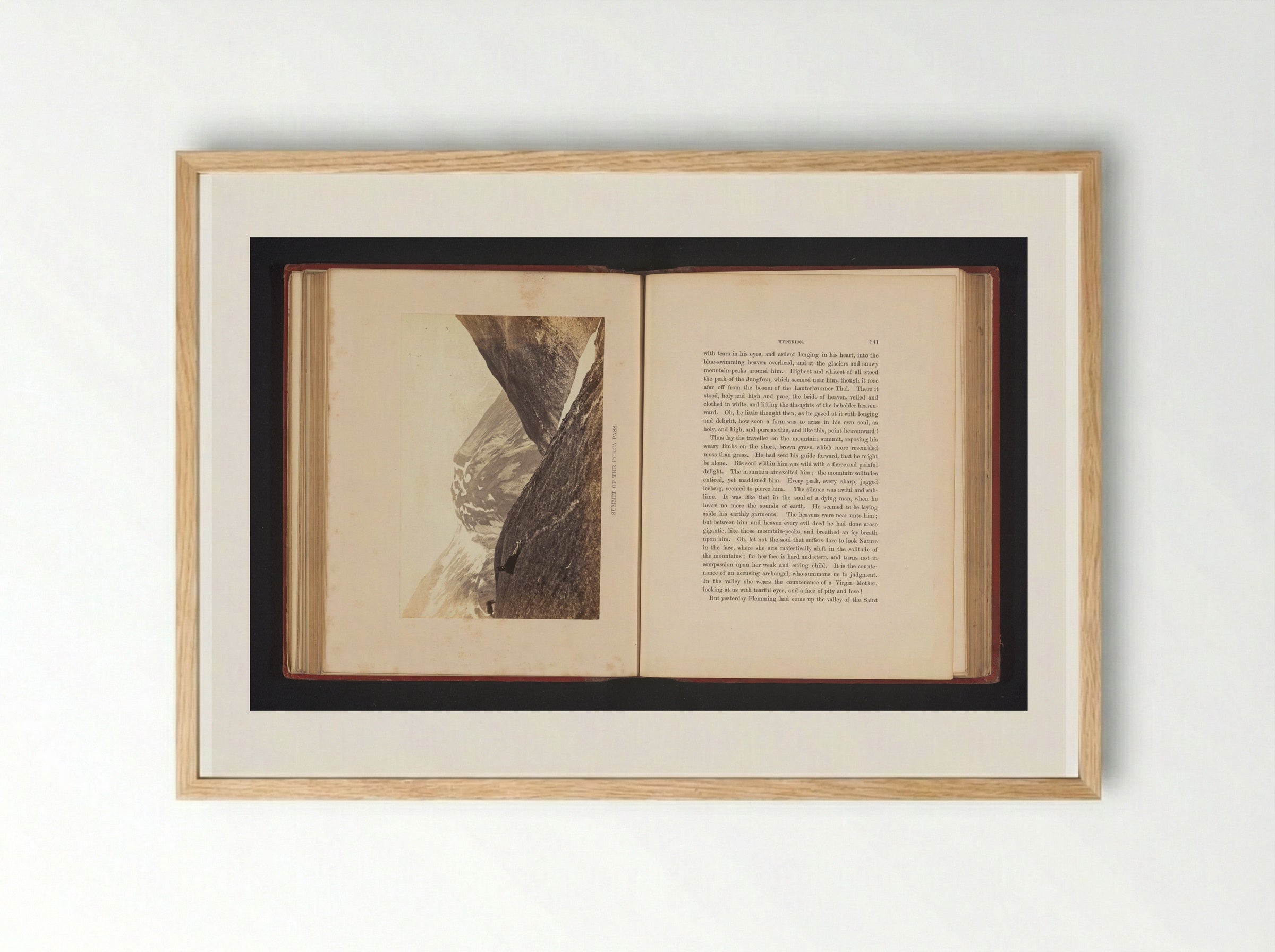 Summit of the Furca Pass - Francis Frith - Framed Print Wood