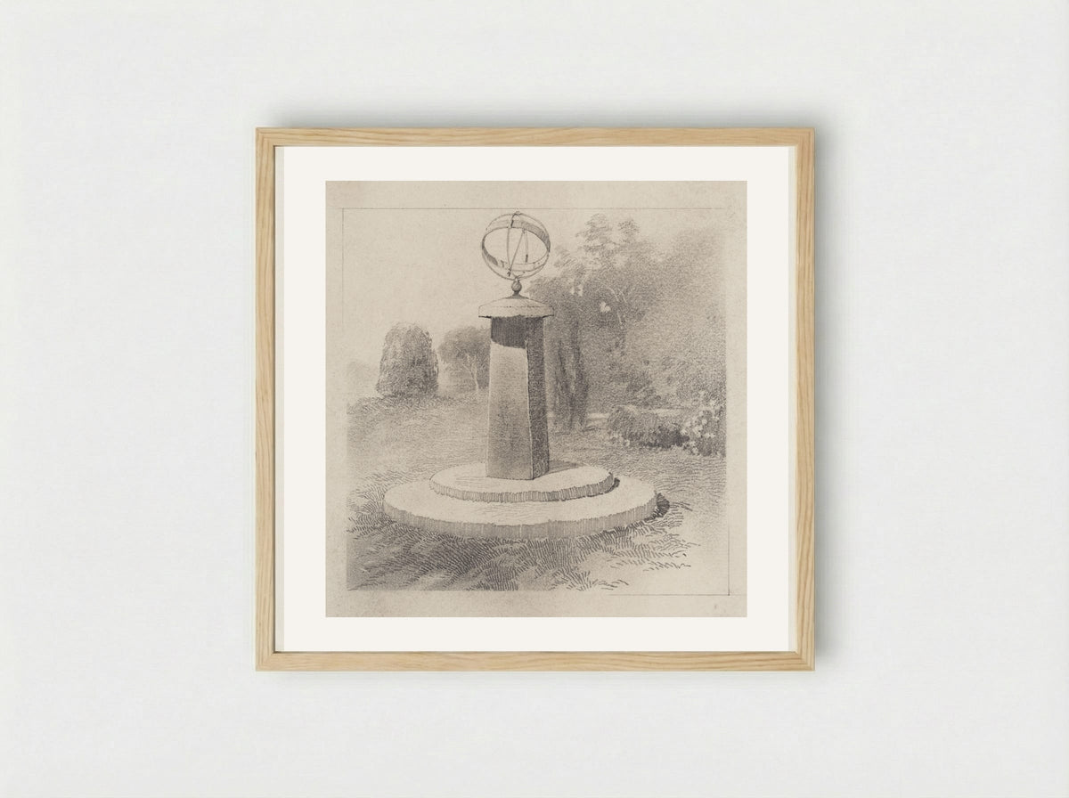 Sundial - John Sell Cotman - Framed Print Wood