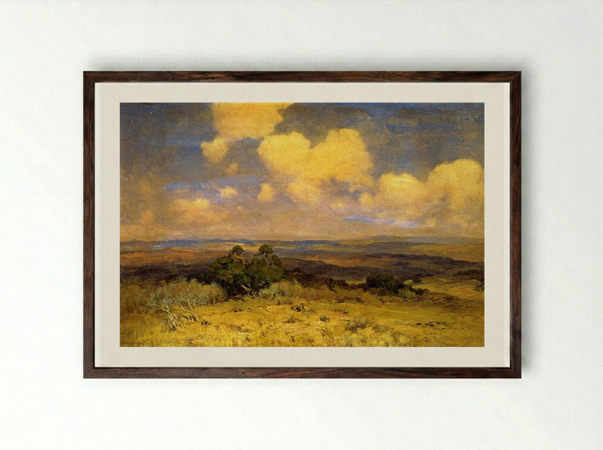 Sunlight and Shadow - Robert Julian Onderdonk - Framed Print Dark Wood