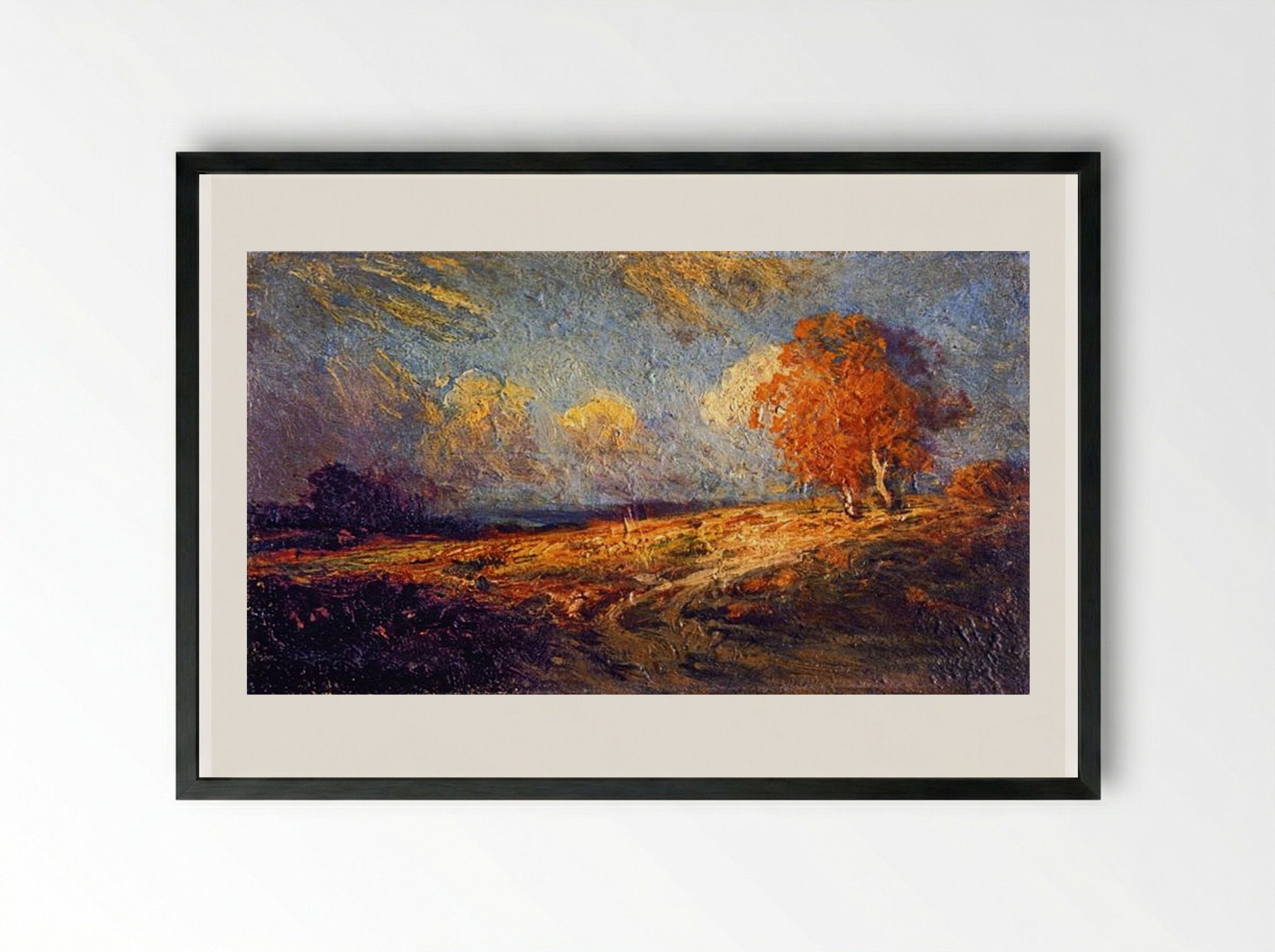 Sunlit Hillside - Robert Julian Onderdonk - Framed Print Black