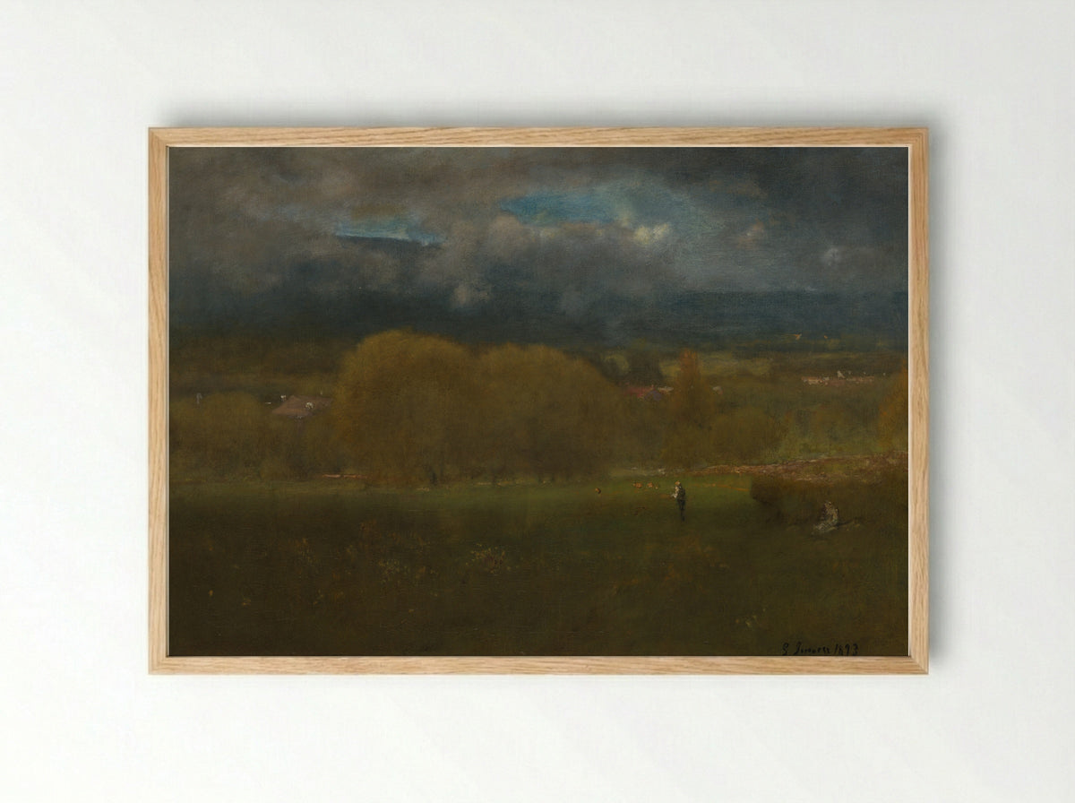 Sunlit Valley - George Inness - Framed Print Wood