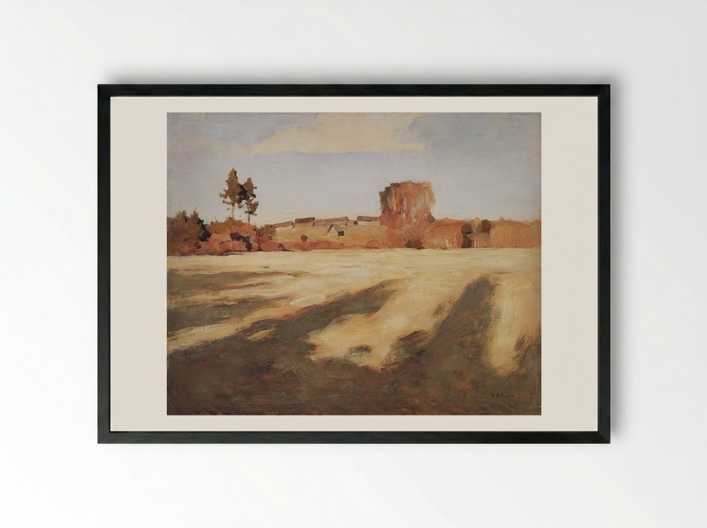 Sunny Day - Isaac Levitan - Framed Print Black