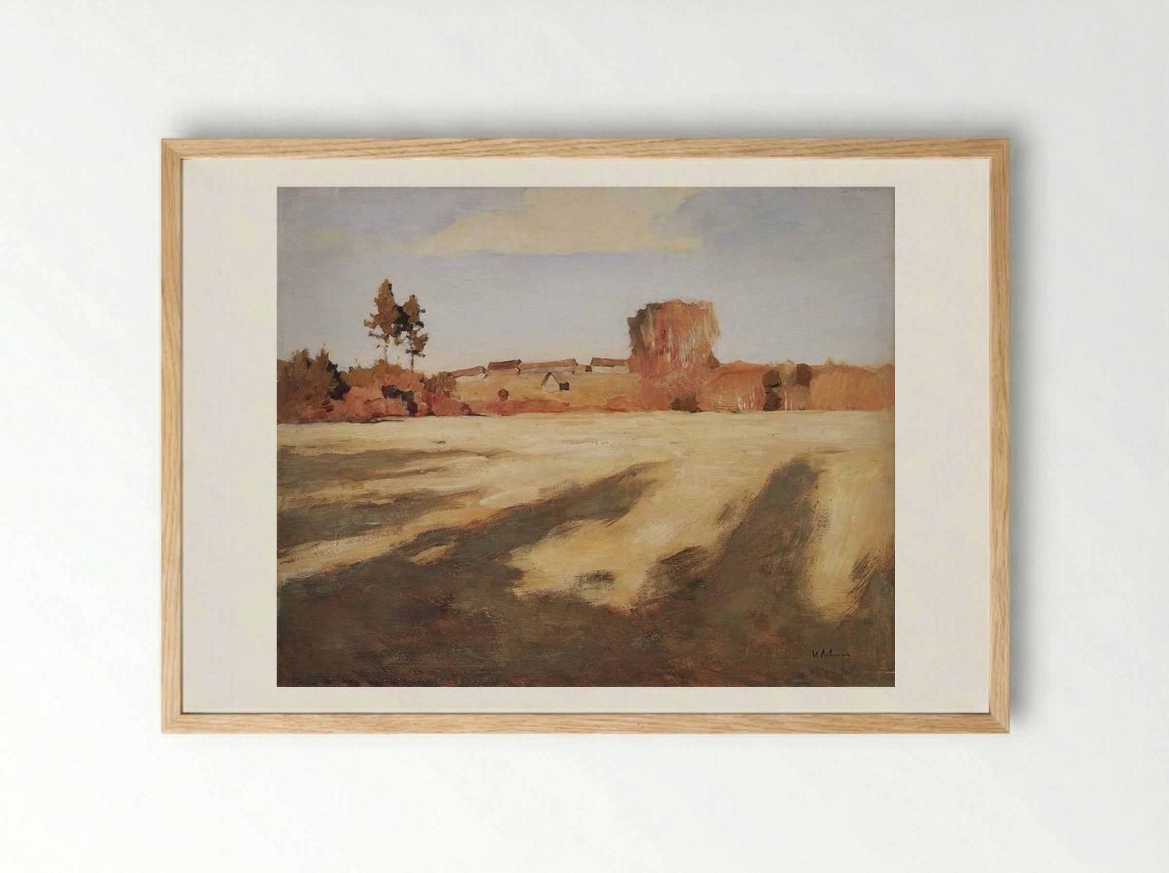 Sunny Day - Isaac Levitan - Framed Print Wood