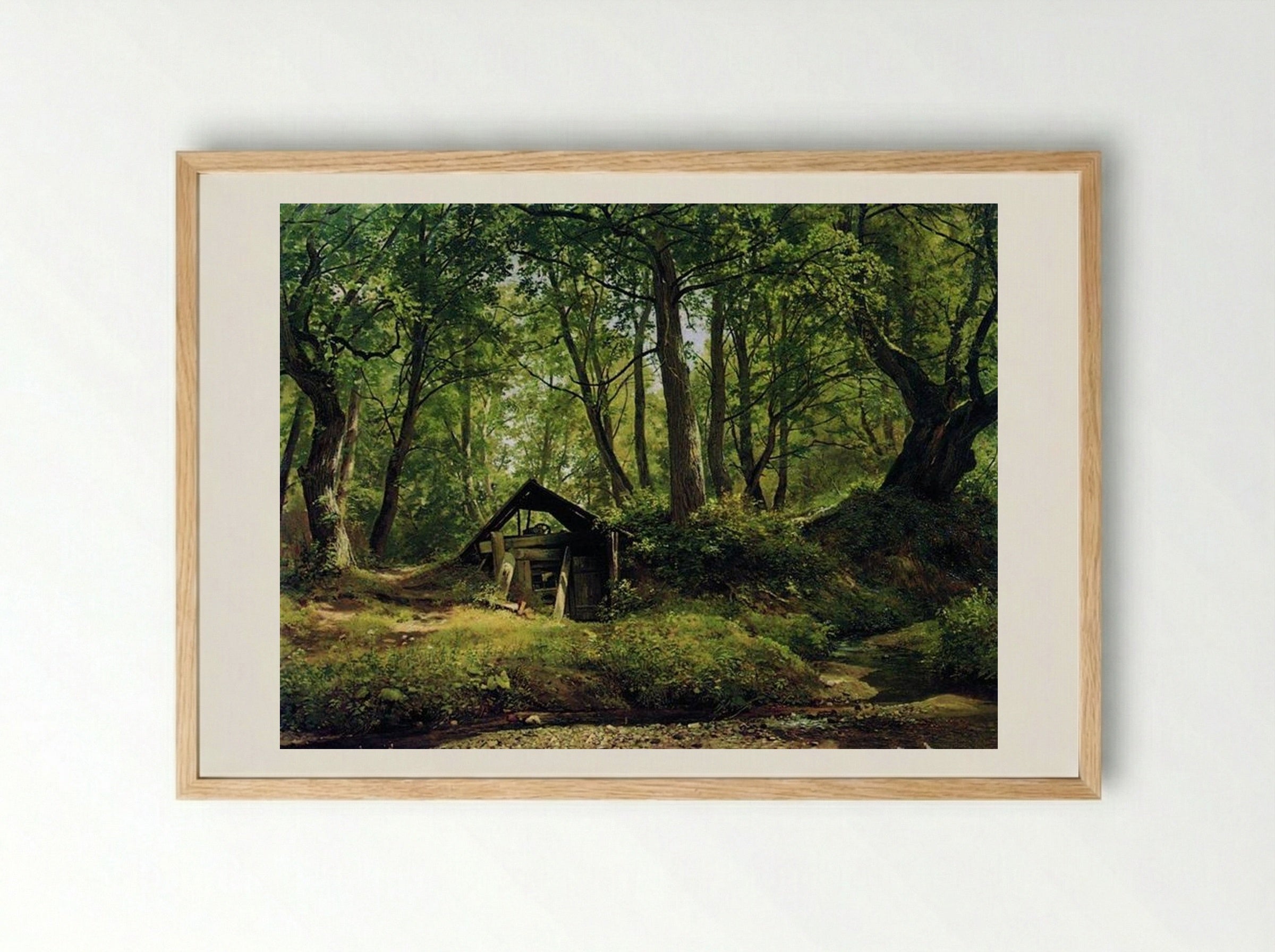 Sunny Day. Meri-Hovi - Ivan Shishkin - Framed Print Wood