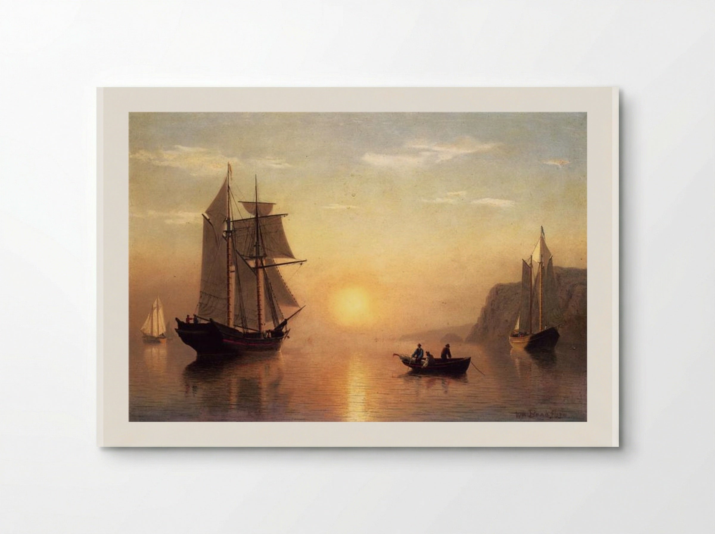 Sunset Calm in the Bay of Fundy - William Bradford - Poster