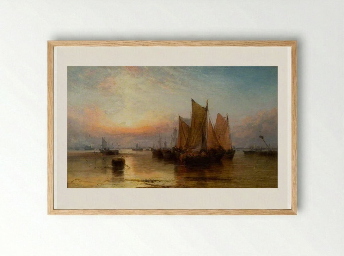 Sunset after Rain - James Webb - Framed Print Wood