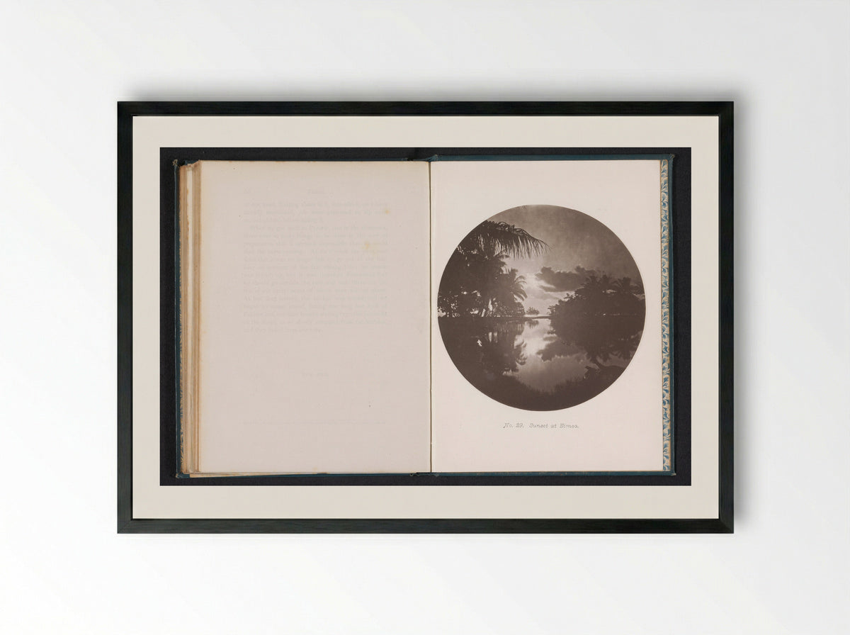 Sunset at Eimeo - Henry Stuart-Wortley - Framed Print Black