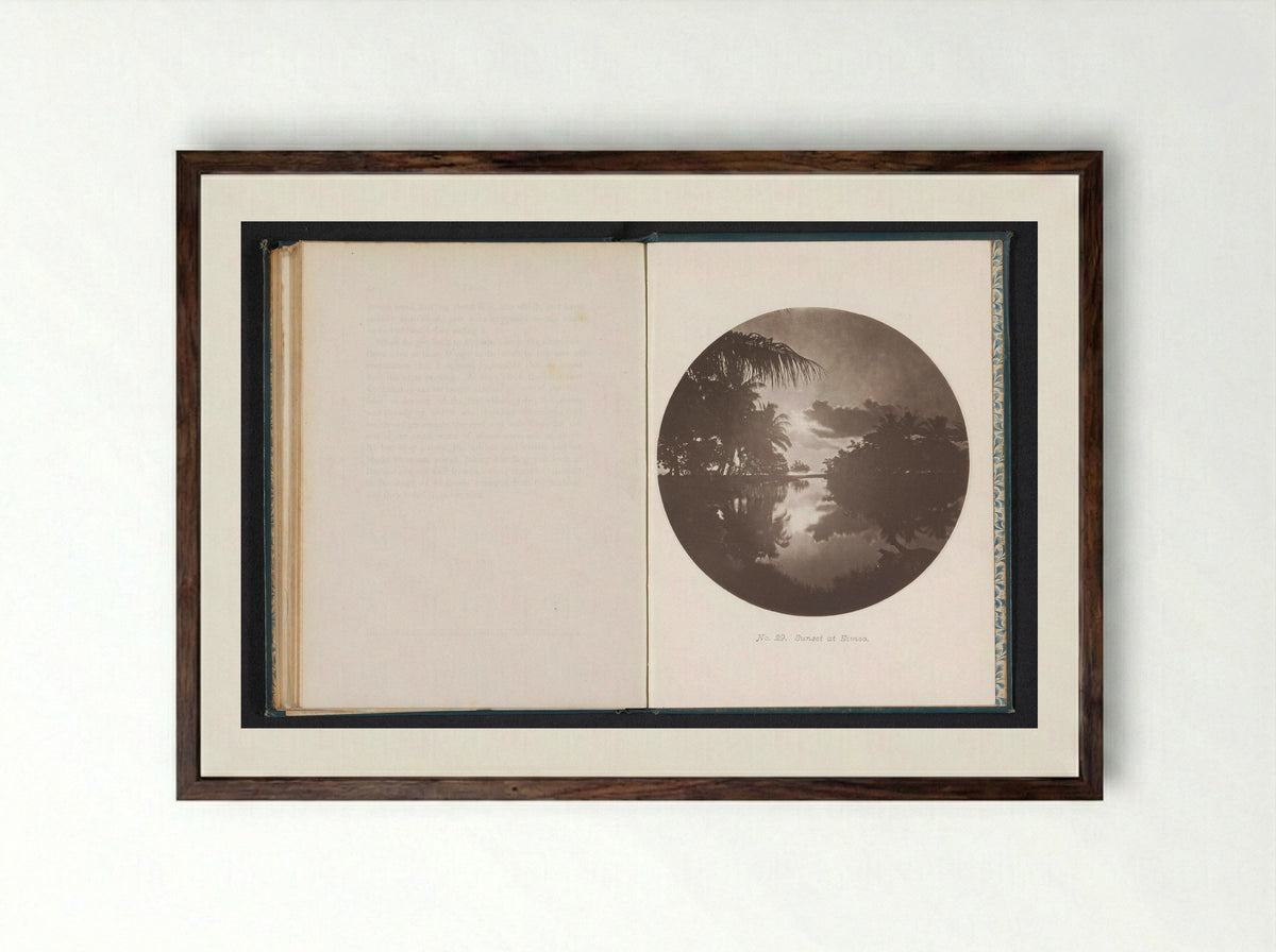 Sunset at Eimeo - Henry Stuart-Wortley - Framed Print Dark Wood