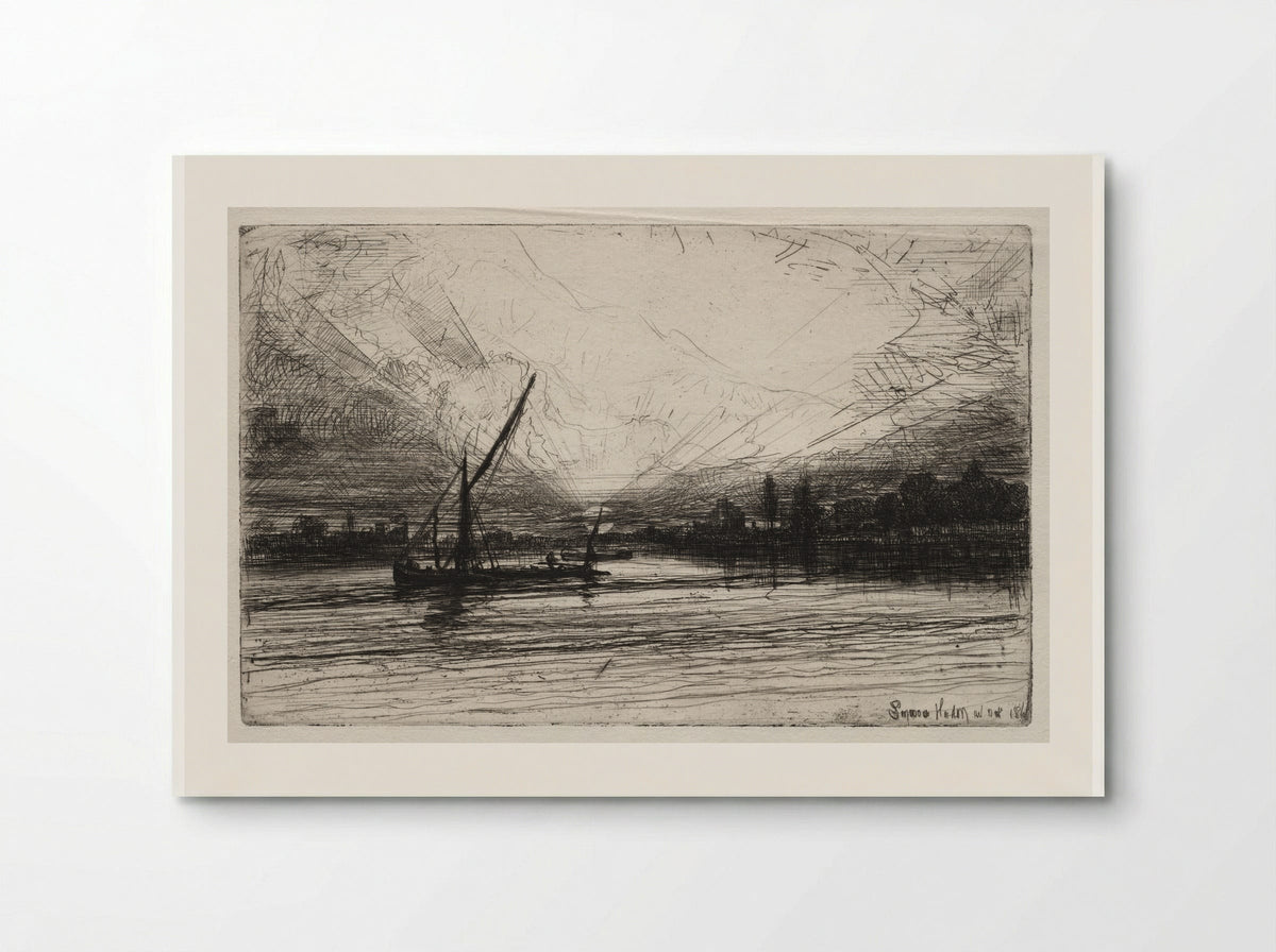 Sunset on the Thames - Francis Seymour Haden - Poster