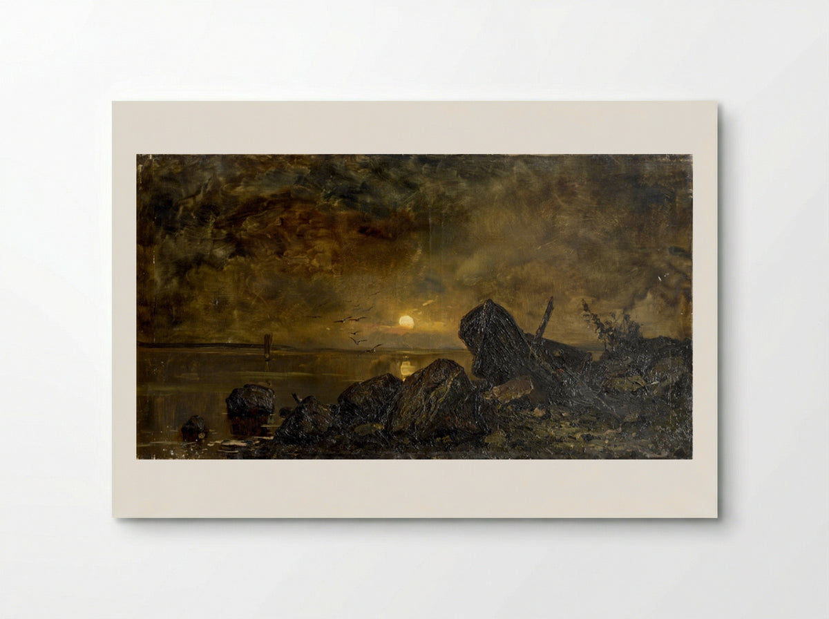 Sunset over the Lake - Julius Sergius von Klever - Poster