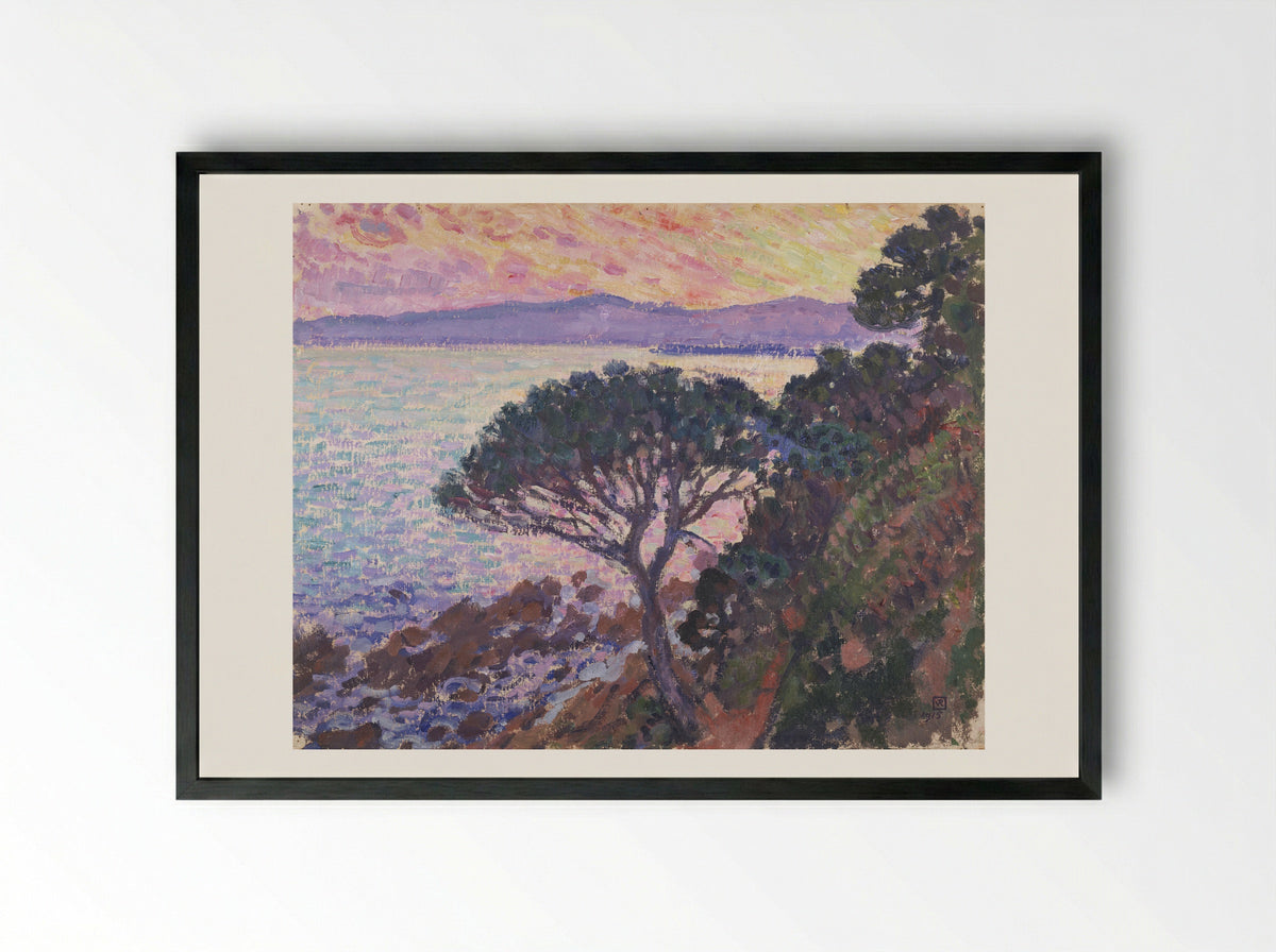 Sunset - Théo van Rysselberghe - Framed Print Black