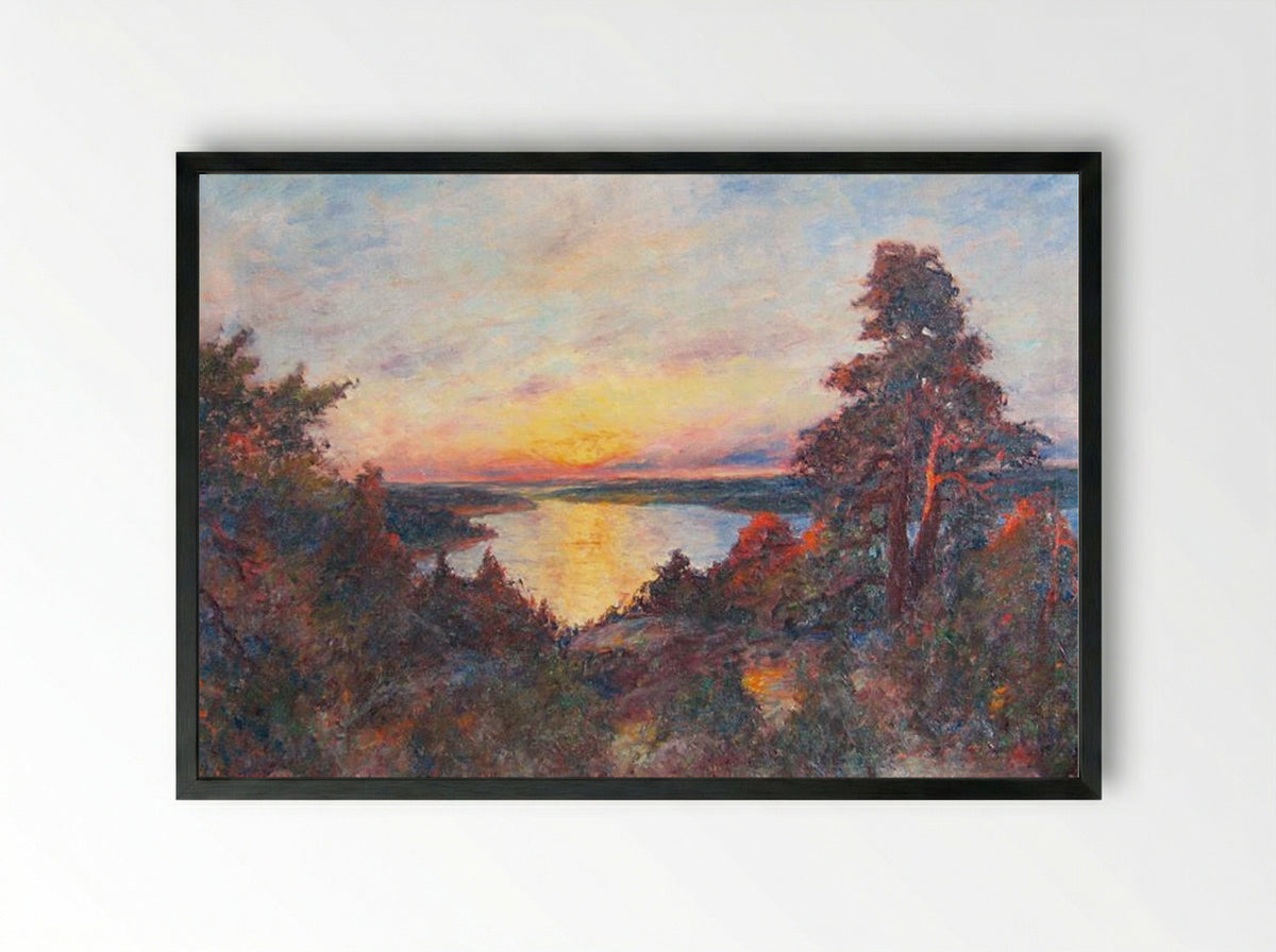 Sunset - Kimon Loghi - Framed Print Black