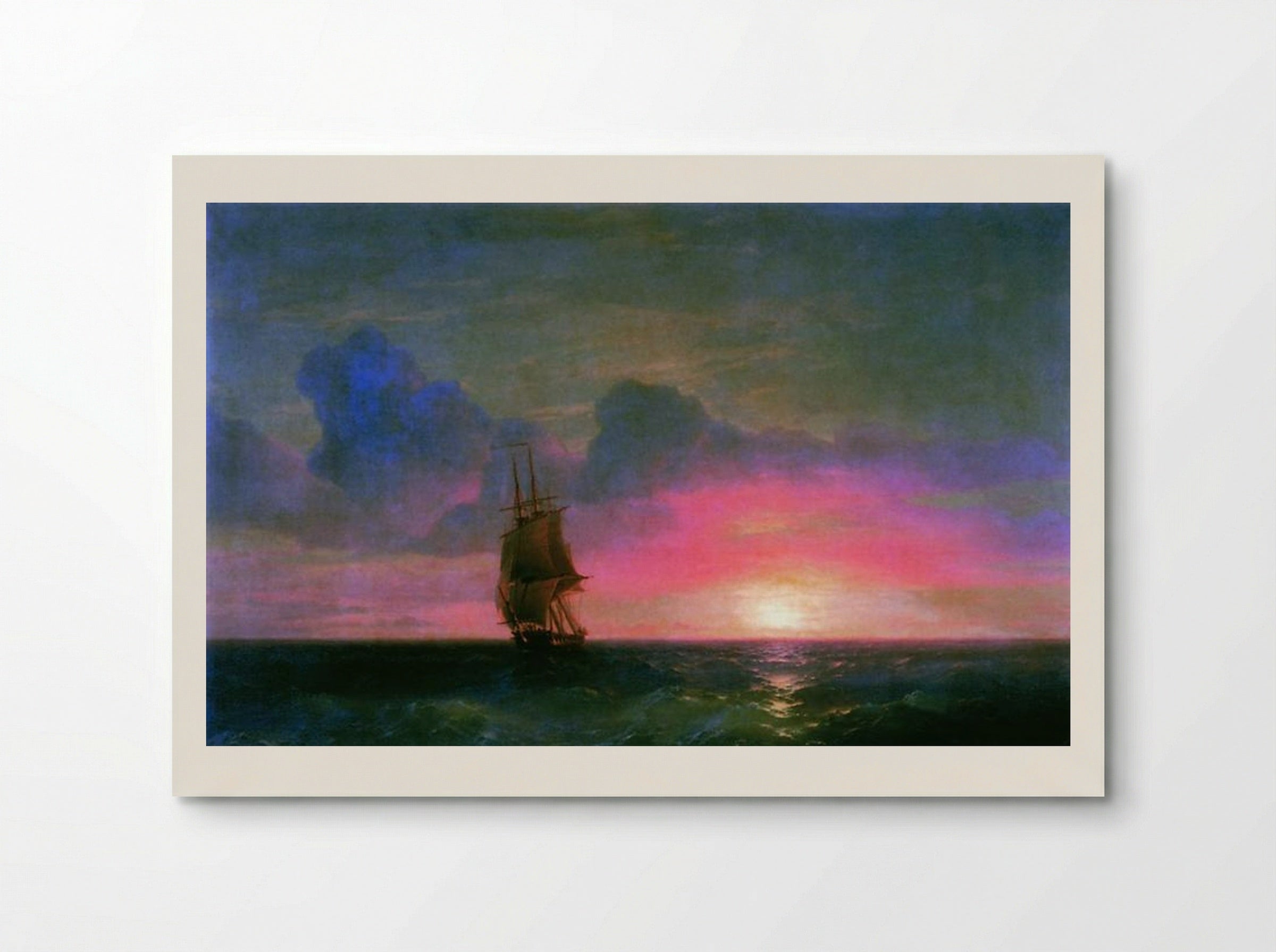 Sunset. A lone sailboat - Ivan Aivazovsky - Poster