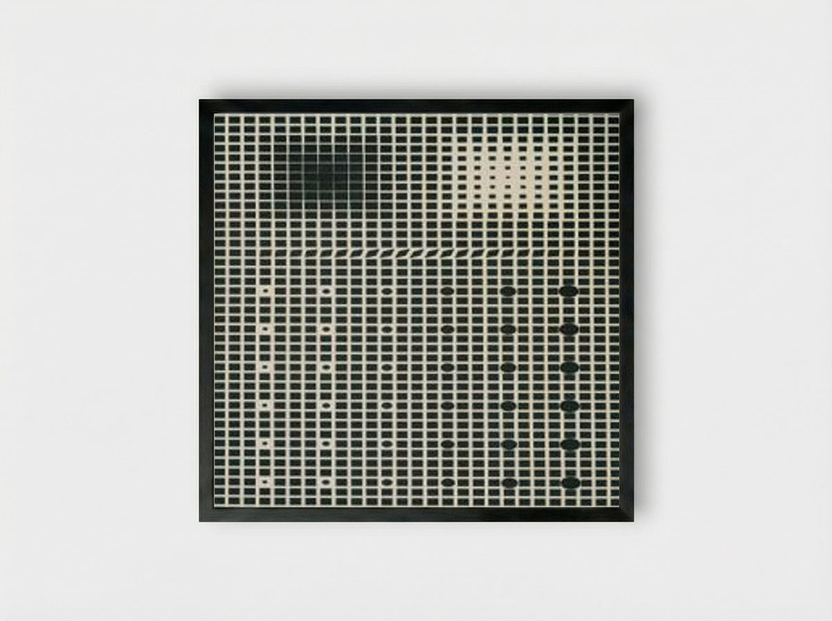 Supernovae - Victor Vasarely - Framed Print Black