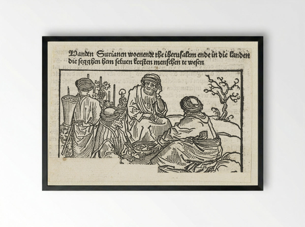 Surianen (Syrian Christians) - Erhard Reuwich - Framed Print Black