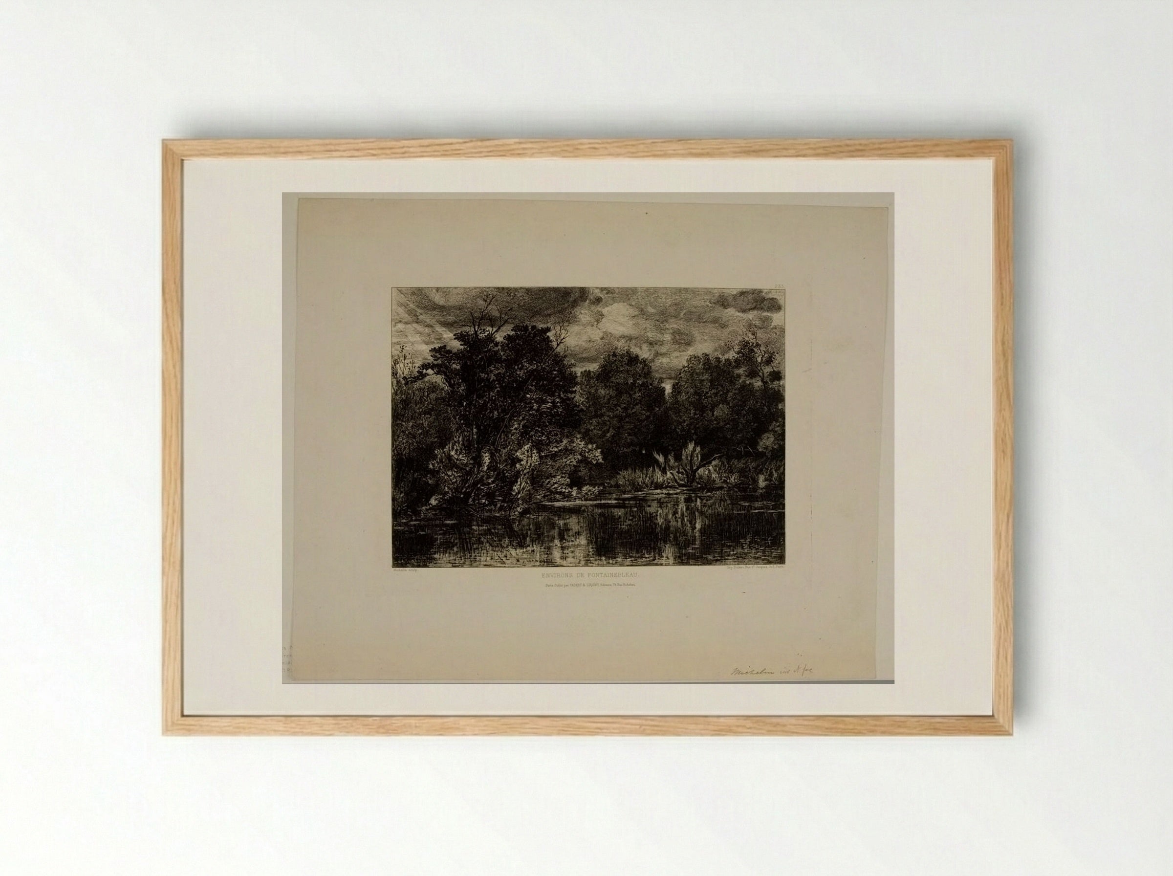 Surroundings of Fontainebleau - Jules Michelin - Framed Print Wood