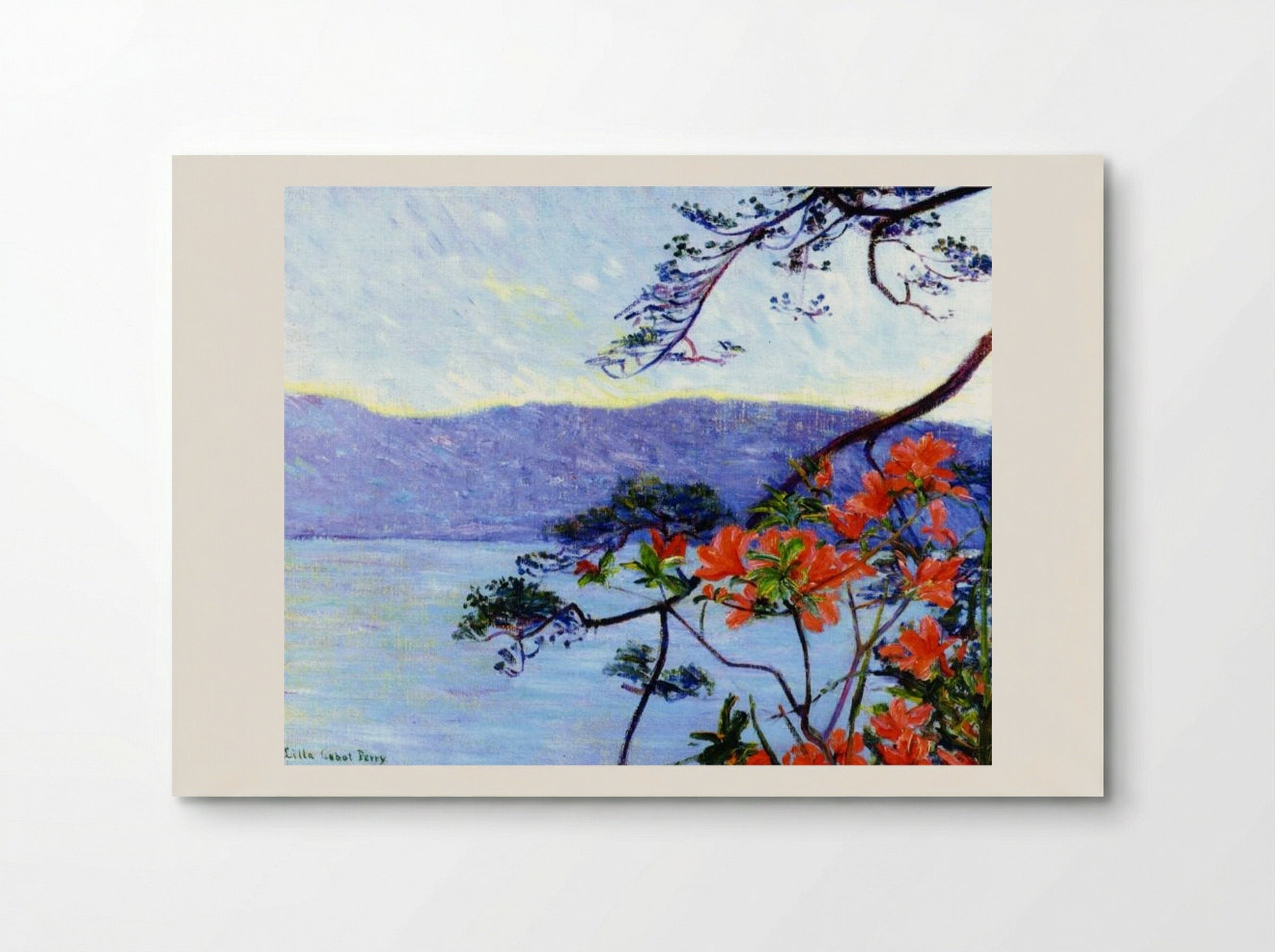 Suruga Bay, Azaleas - Lilla Cabot Perry - Poster