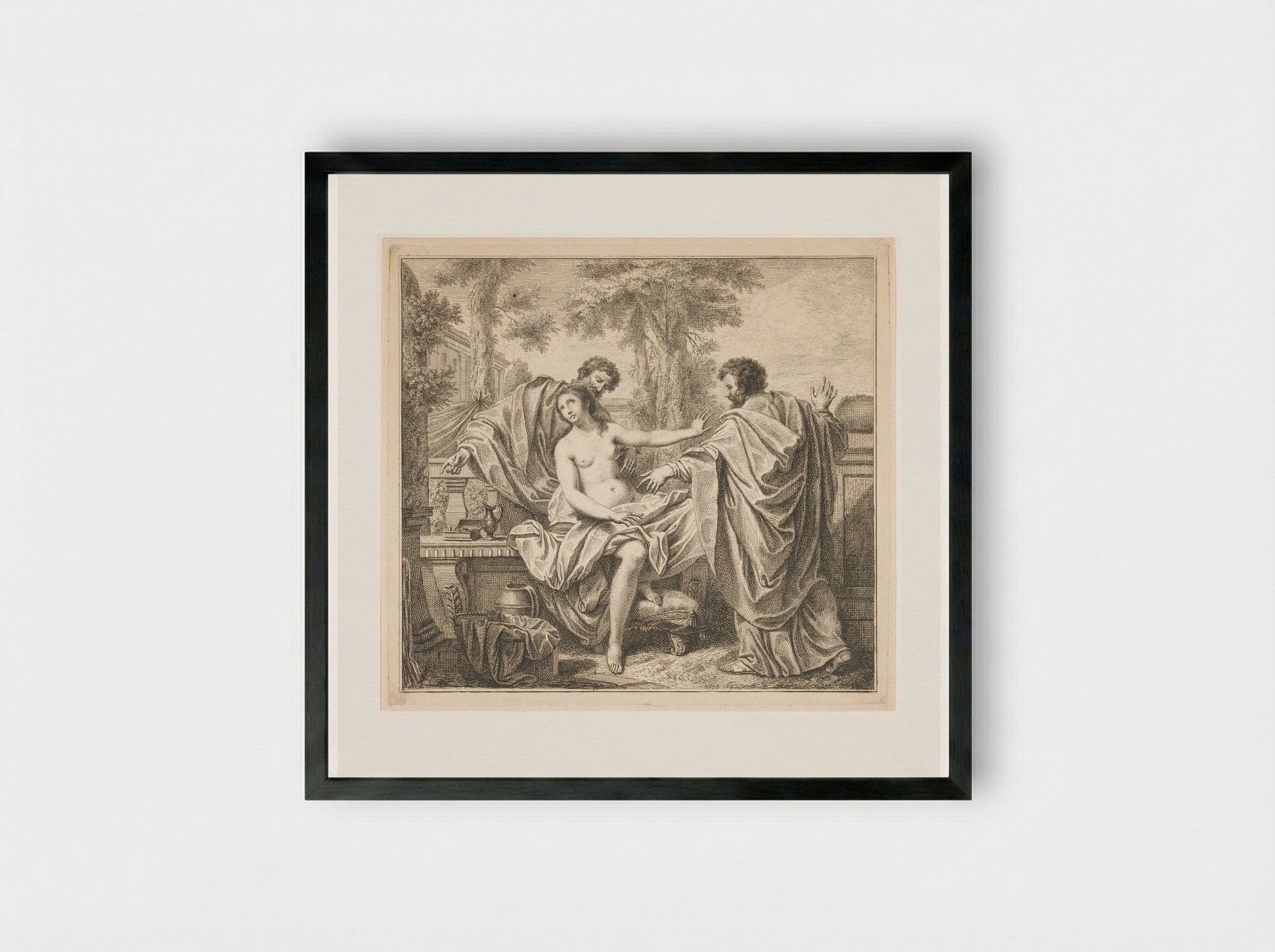 Susanna and the Elders - Louis Fabritius Dubourg - Framed Print Black