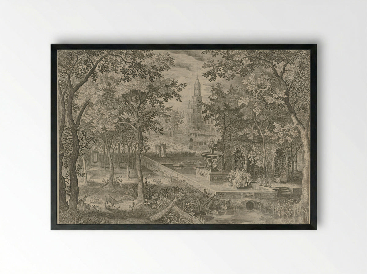 Susanna and the Elders - Louis Surugue - Framed Print Black