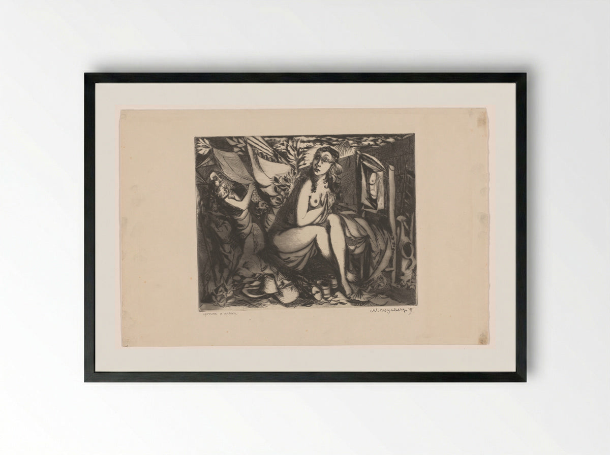 Susanna and the Elders - Nicolaas Wynberg - Framed Print Black