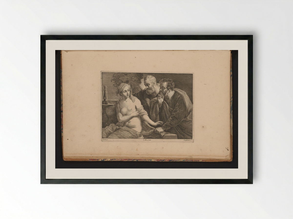 Susanna and the Elders - Fine Art Print - Framed Print Black