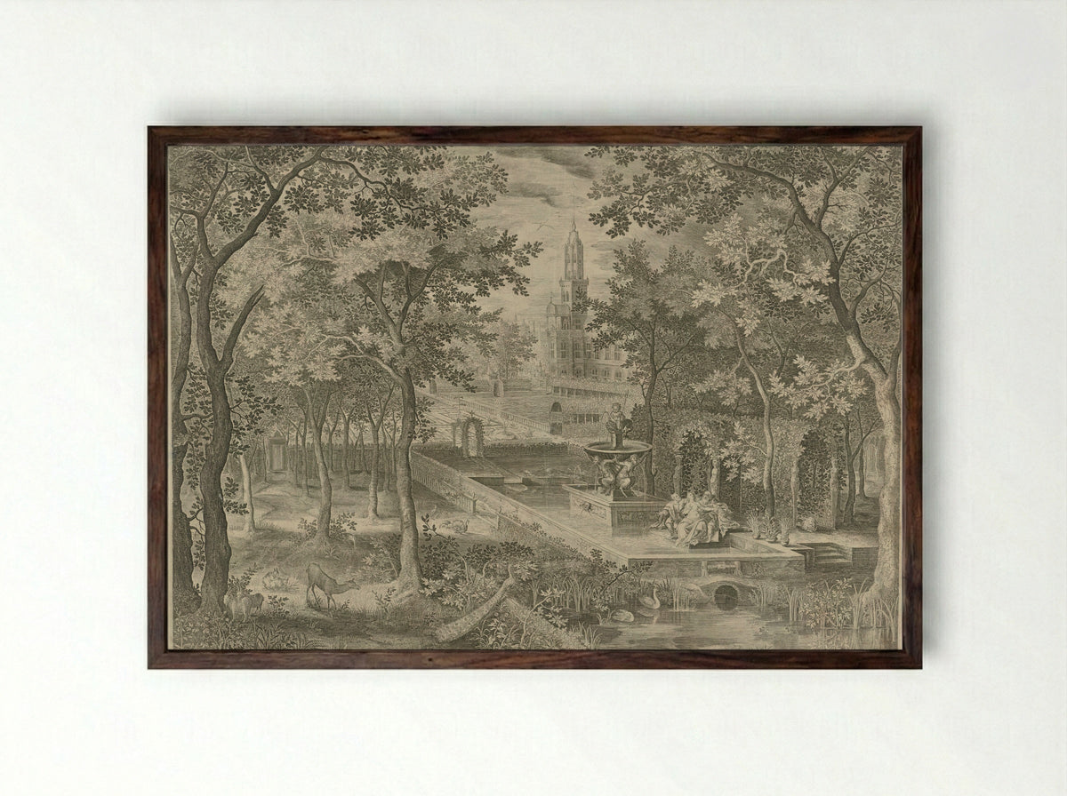 Susanna and the Elders - Louis Surugue - Framed Print Dark Wood